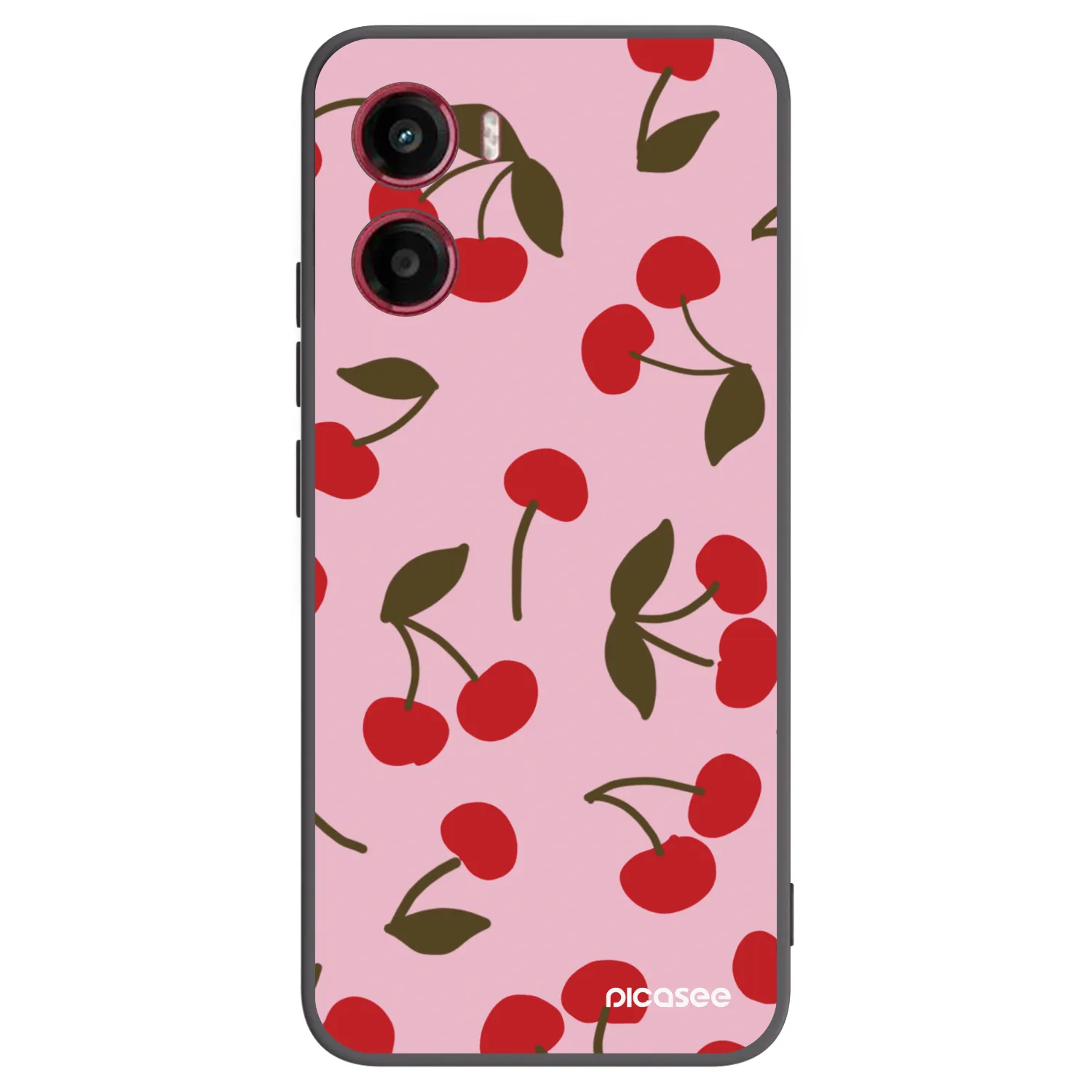 Picasee Μαύρη θήκη σιλικόνης για Motorola Moto G05 - Cherry