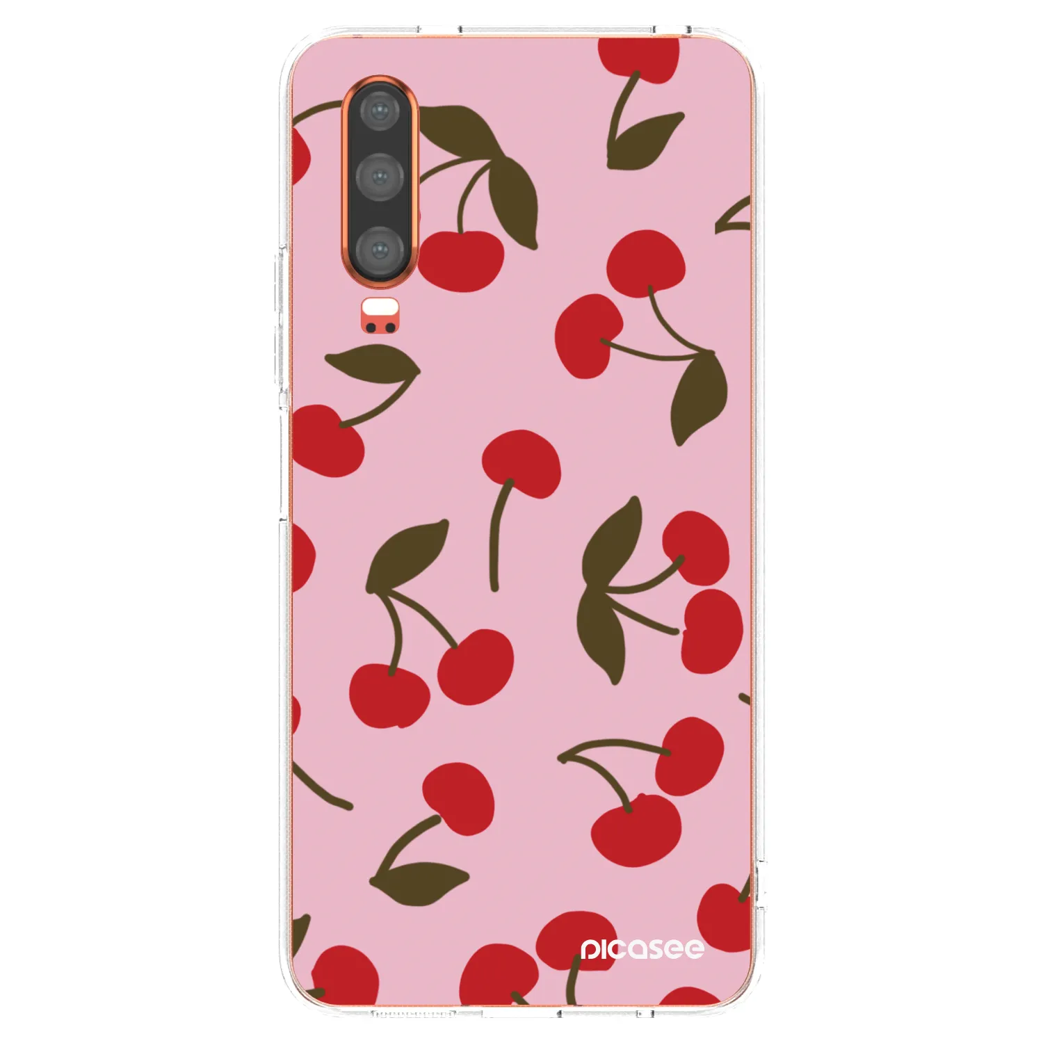 Picasee διαφανής θήκη σιλικόνης Huawei P30 - Cherry