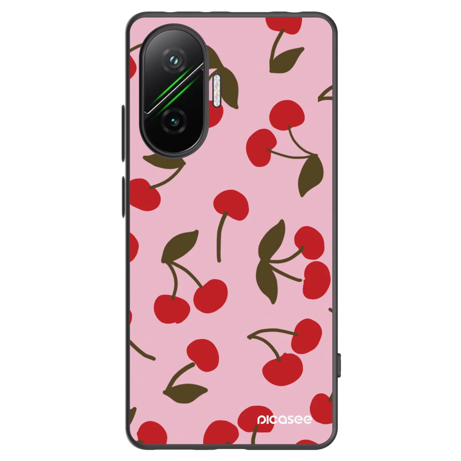 Picasee Μαύρη θήκη σιλικόνης για Xiaomi Poco F7 Pro 5G - Cherry