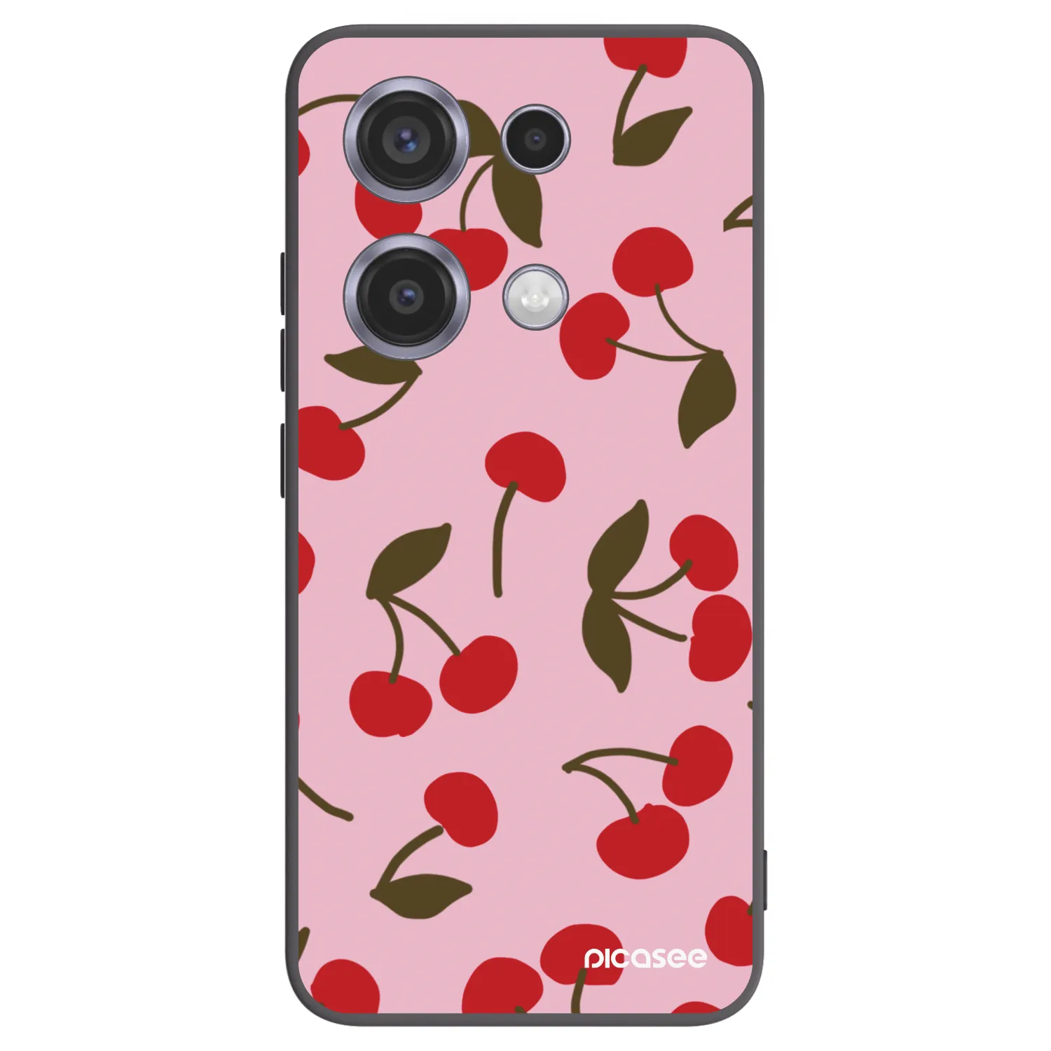 Picasee Μαύρη θήκη σιλικόνης για Xiaomi Redmi Note 14S - Cherry