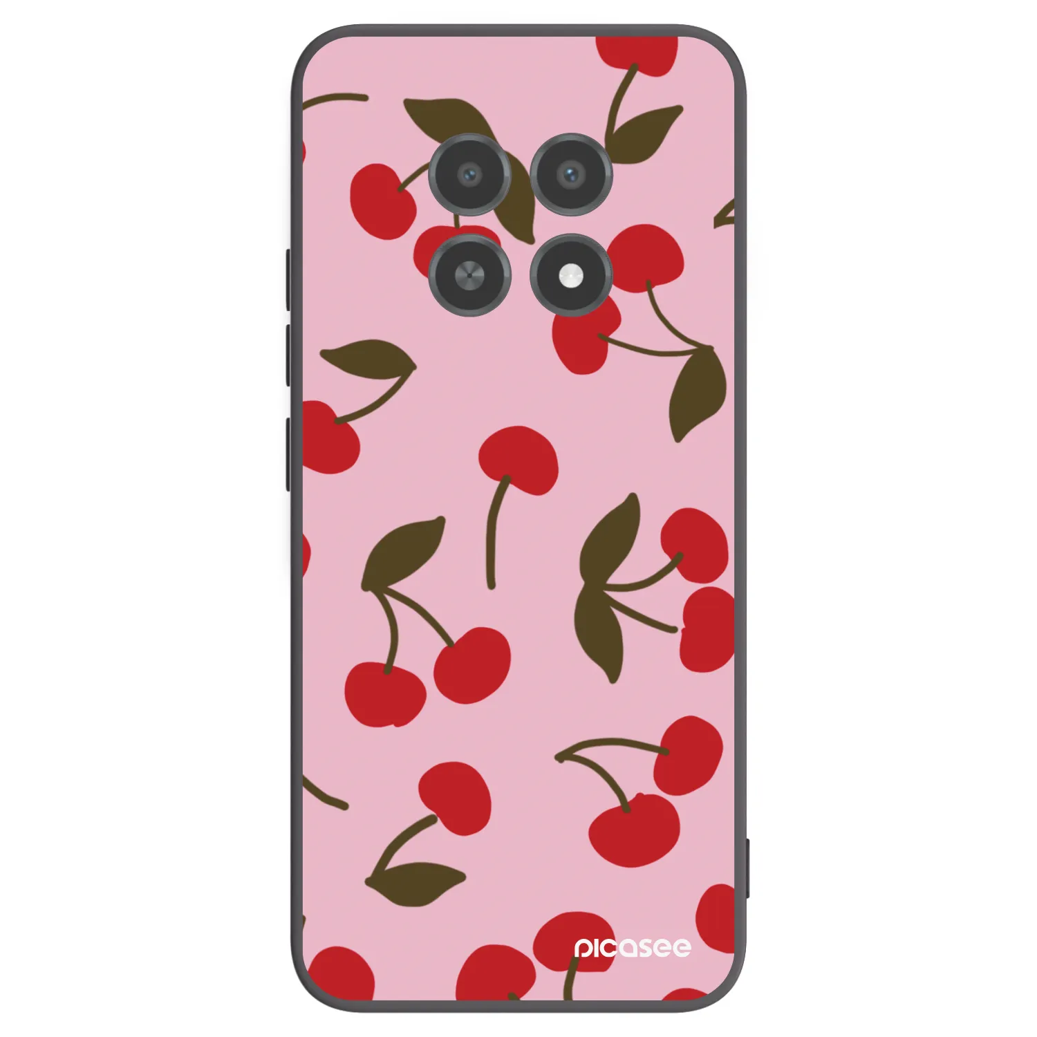 Picasee Μαύρη θήκη σιλικόνης για Realme 12X - Cherry