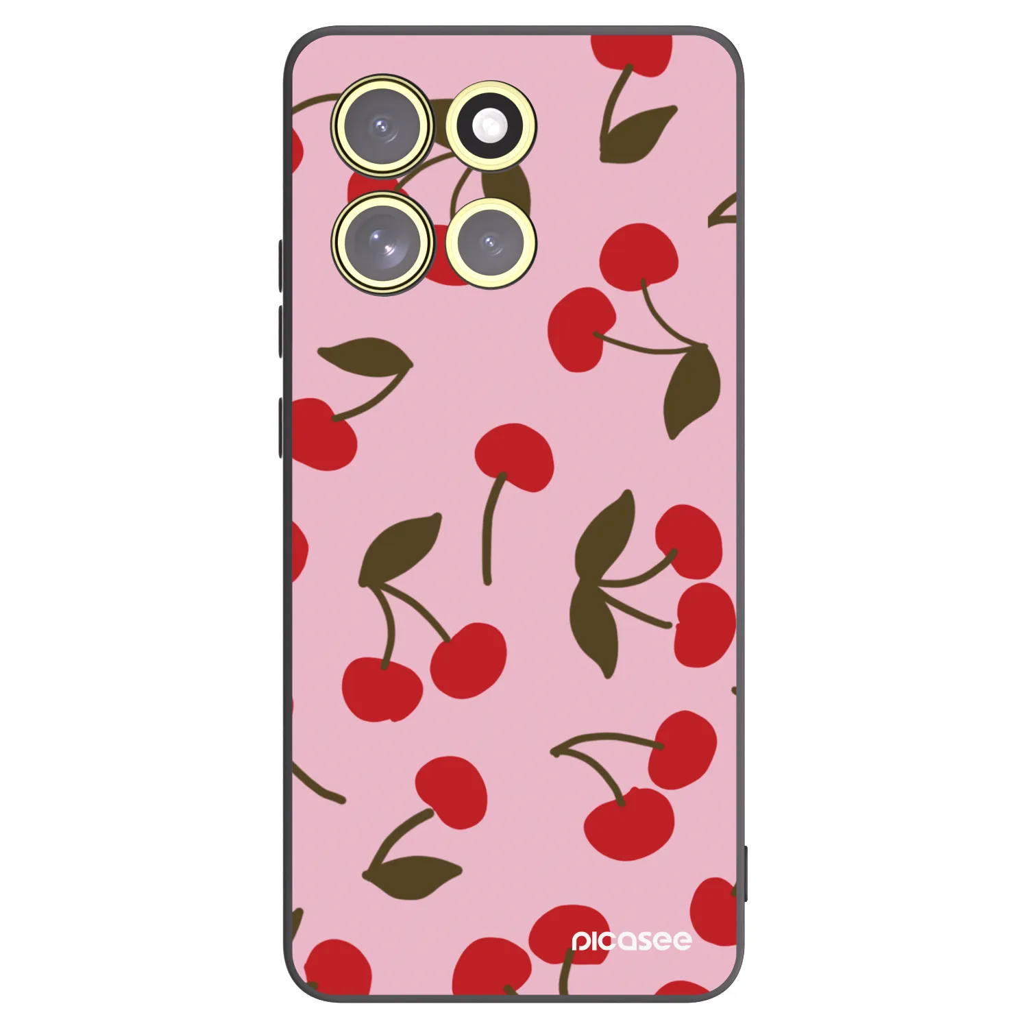 Picasee Μαύρη θήκη σιλικόνης για Motorola Moto G86 5G - Cherry