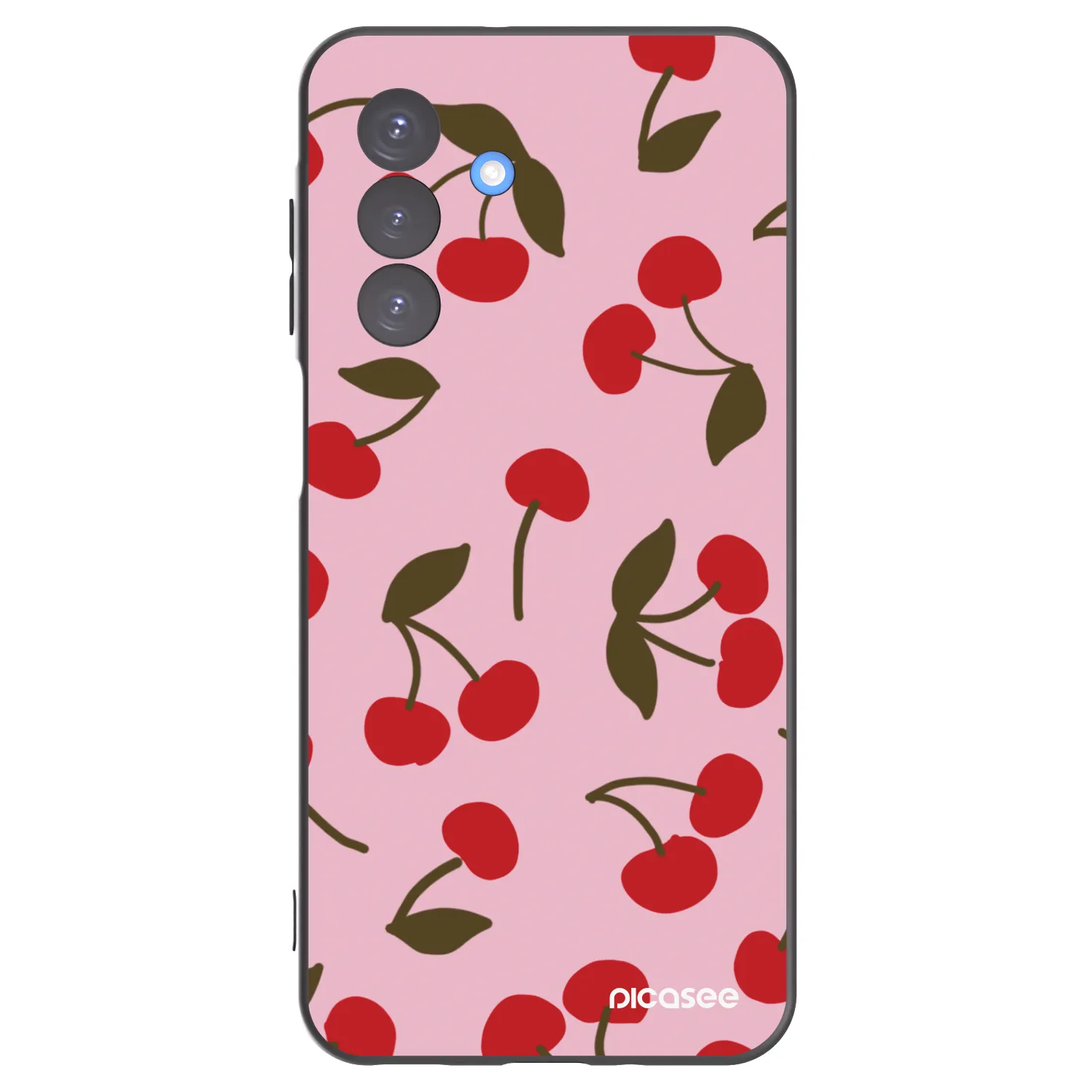 Picasee Μαύρη θήκη σιλικόνης για Samsung Galaxy A17 5G - Cherry