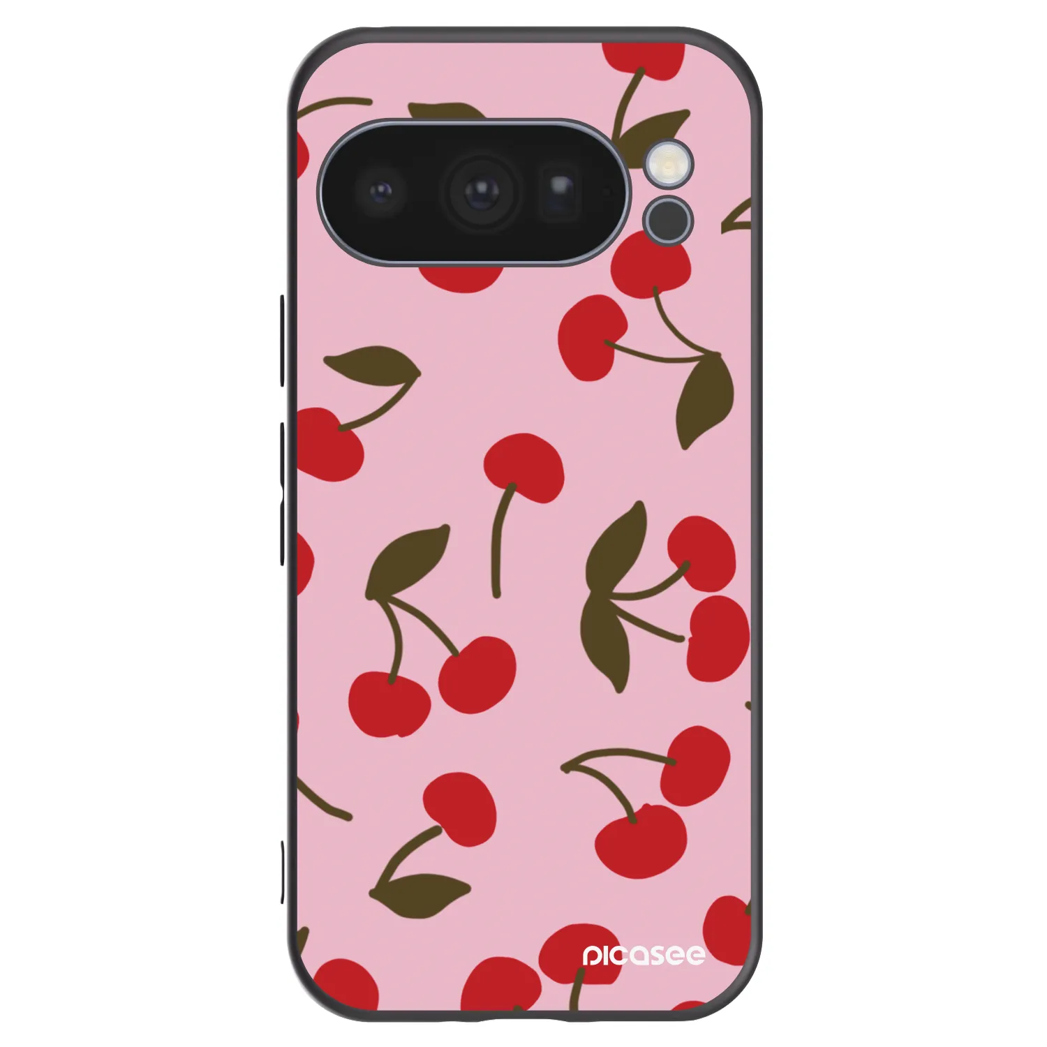 Picasee Μαύρη θήκη σιλικόνης για Google Pixel 10 Pro - Cherry