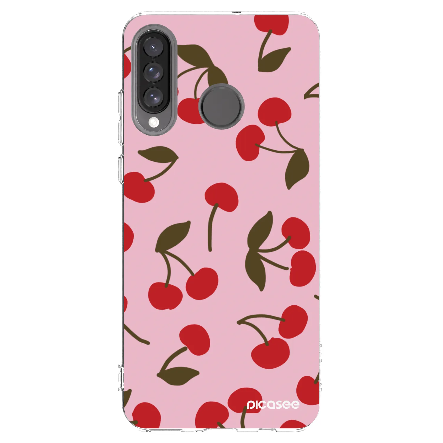 Picasee διαφανής θήκη σιλικόνης Huawei P30 Lite - Cherry