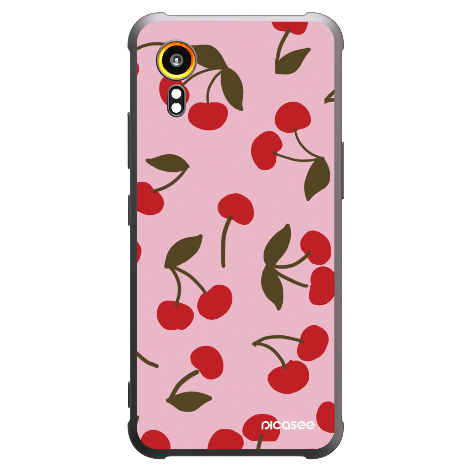 Picasee Μαύρη θήκη σιλικόνης για Samsung Galaxy XCover 7 - Cherry