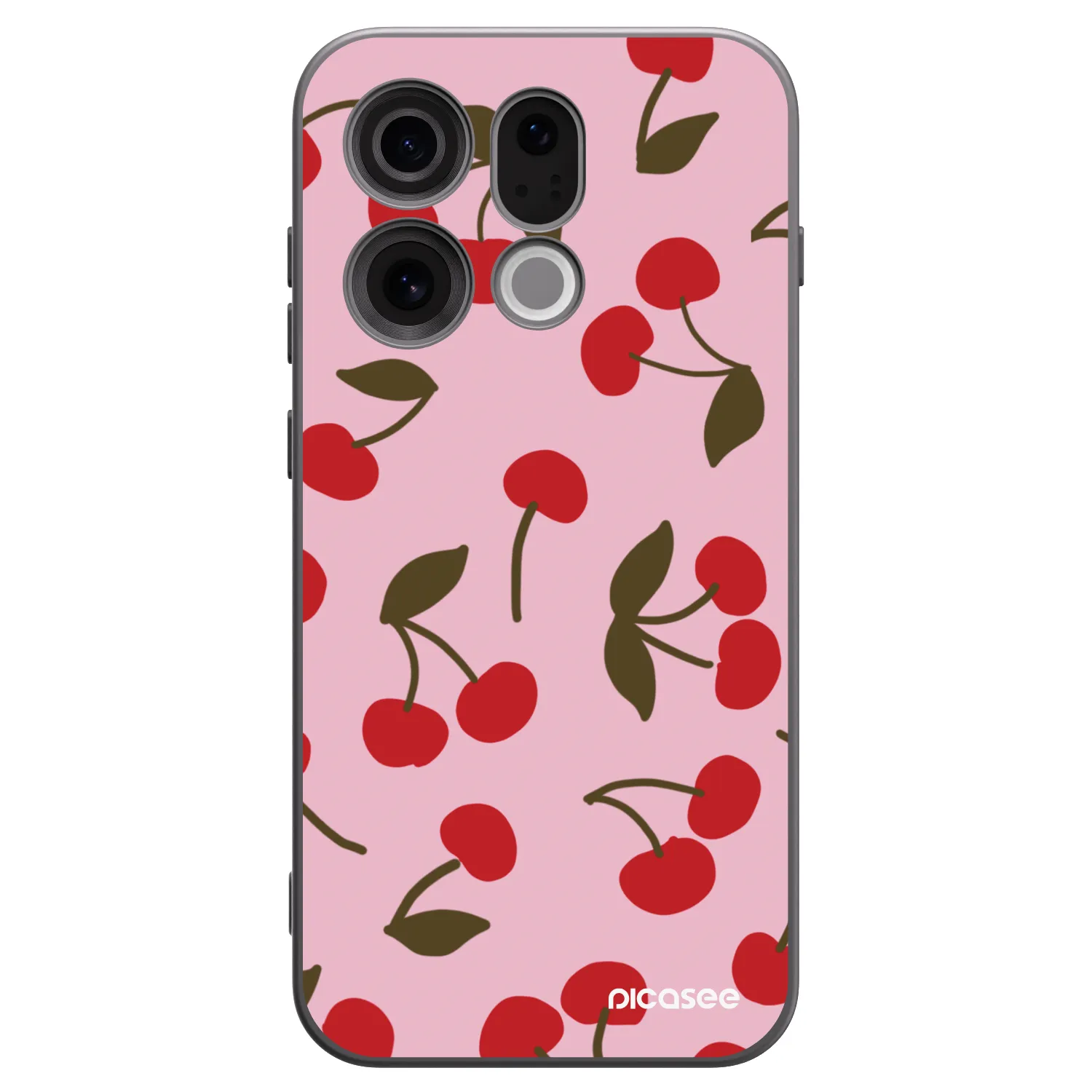 Picasee Μαύρη θήκη σιλικόνης για OPPO Find X9 - Cherry