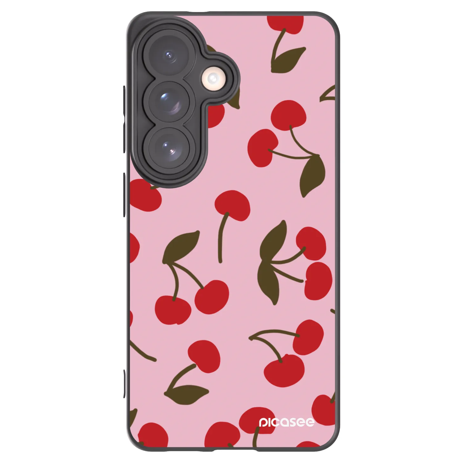 Picasee Μαύρη θήκη σιλικόνης για Samsung Galaxy S26 - Cherry