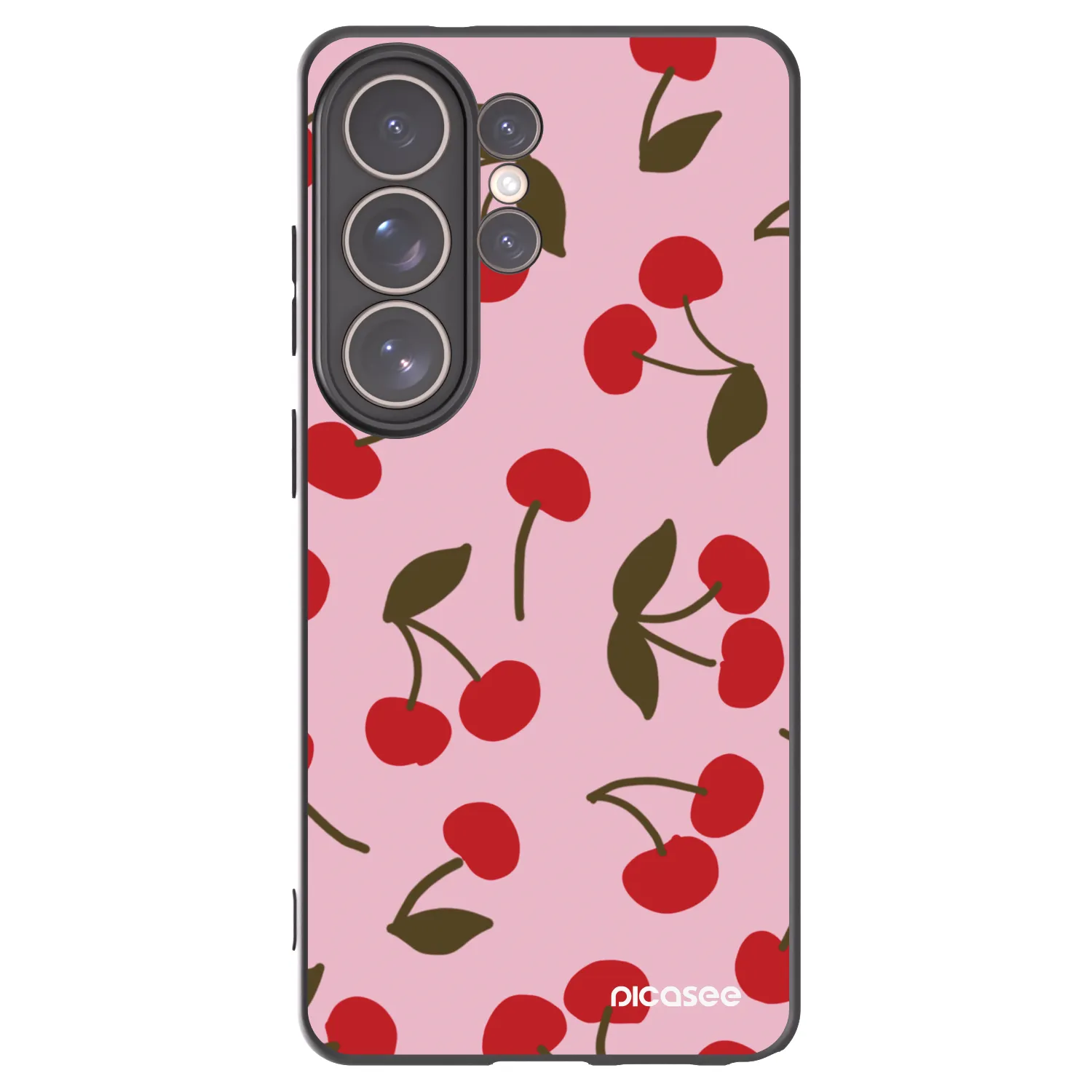 Picasee Μαύρη θήκη σιλικόνης για Samsung Galaxy S26 Ultra - Cherry