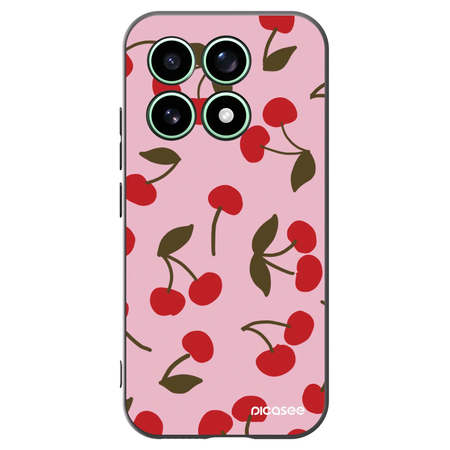 Picasee Μαύρη θήκη σιλικόνης για Xiaomi 17 - Cherry