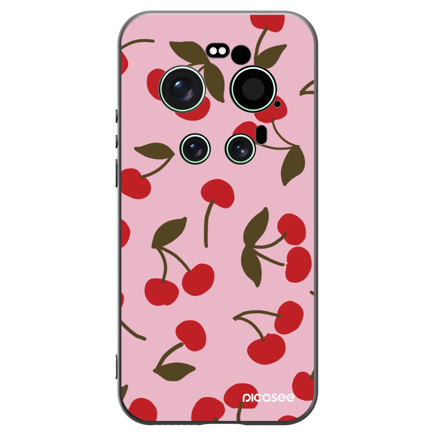 Picasee Μαύρη θήκη σιλικόνης για Xiaomi 17 Ultra - Cherry