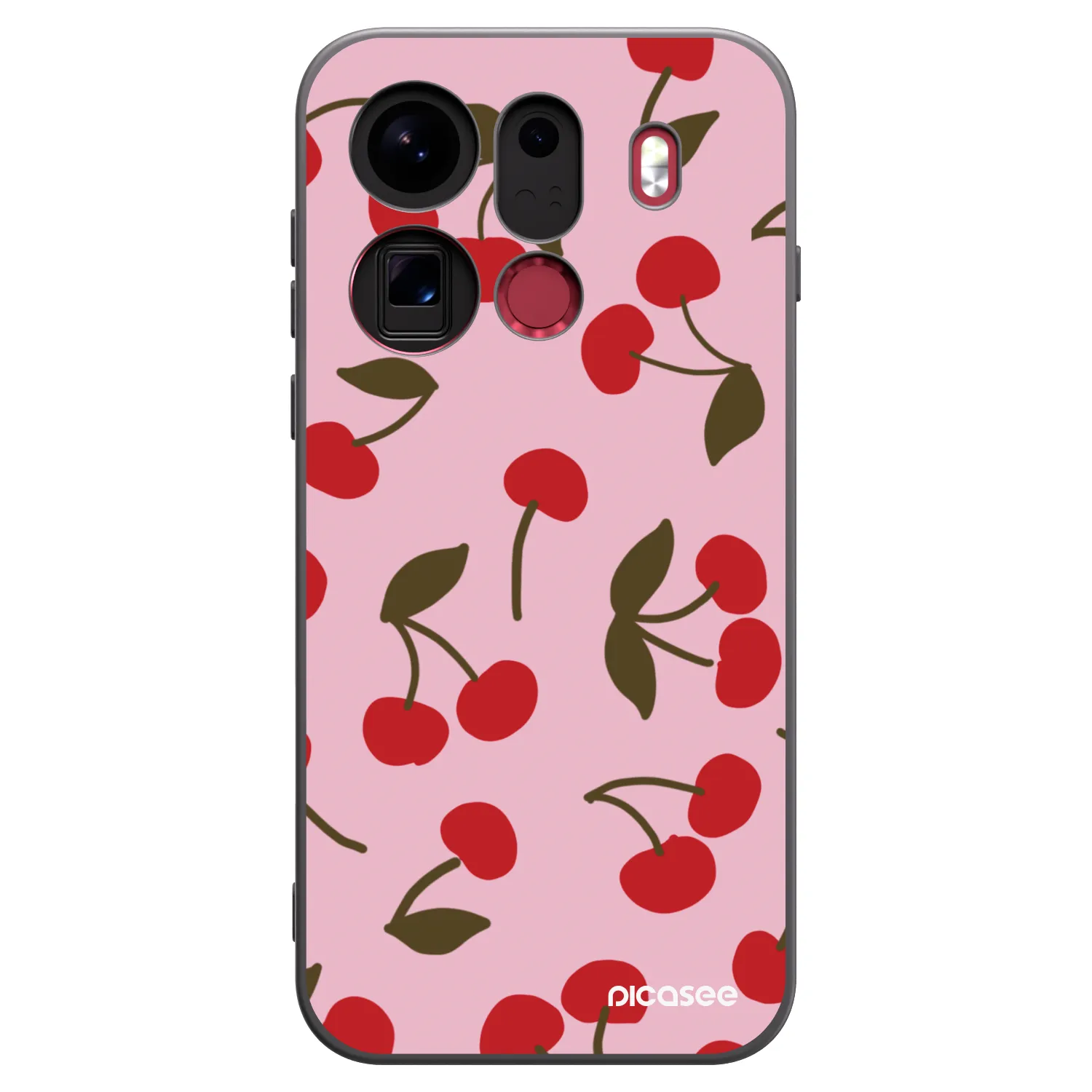 Picasee Μαύρη θήκη σιλικόνης για OPPO Find X9 Pro - Cherry