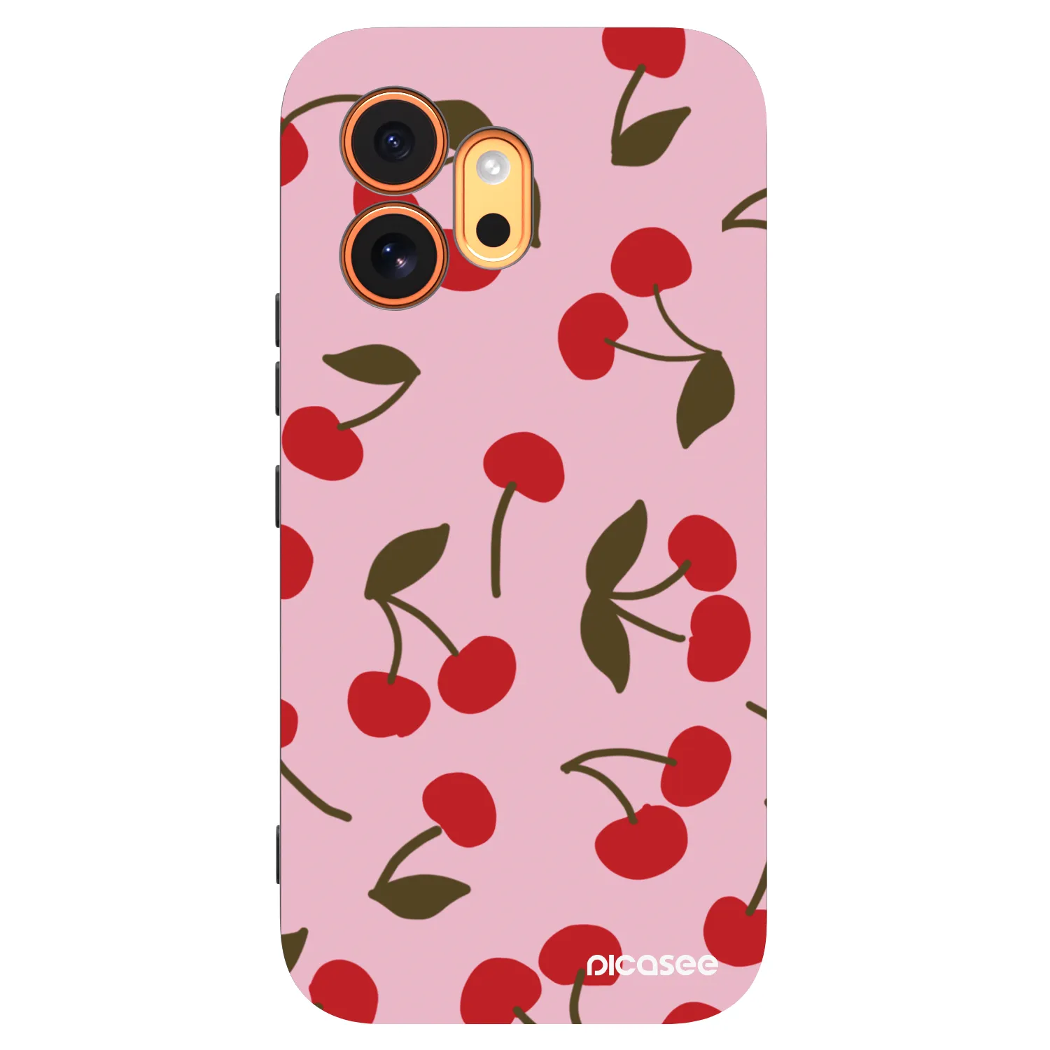 Picasee Μαύρη θήκη σιλικόνης για Honor 600 - Cherry