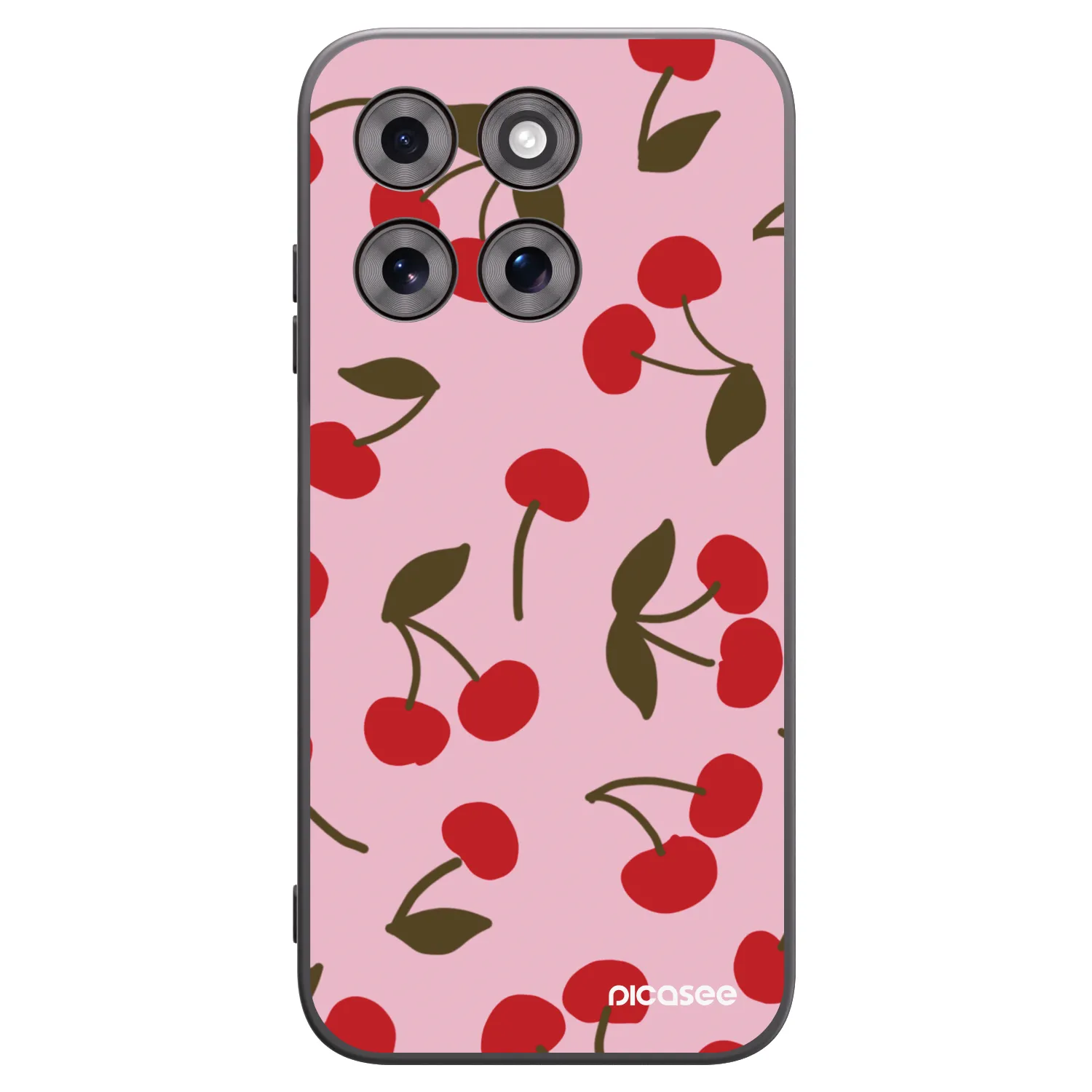Picasee Μαύρη θήκη σιλικόνης για Motorola Moto G77 - Cherry