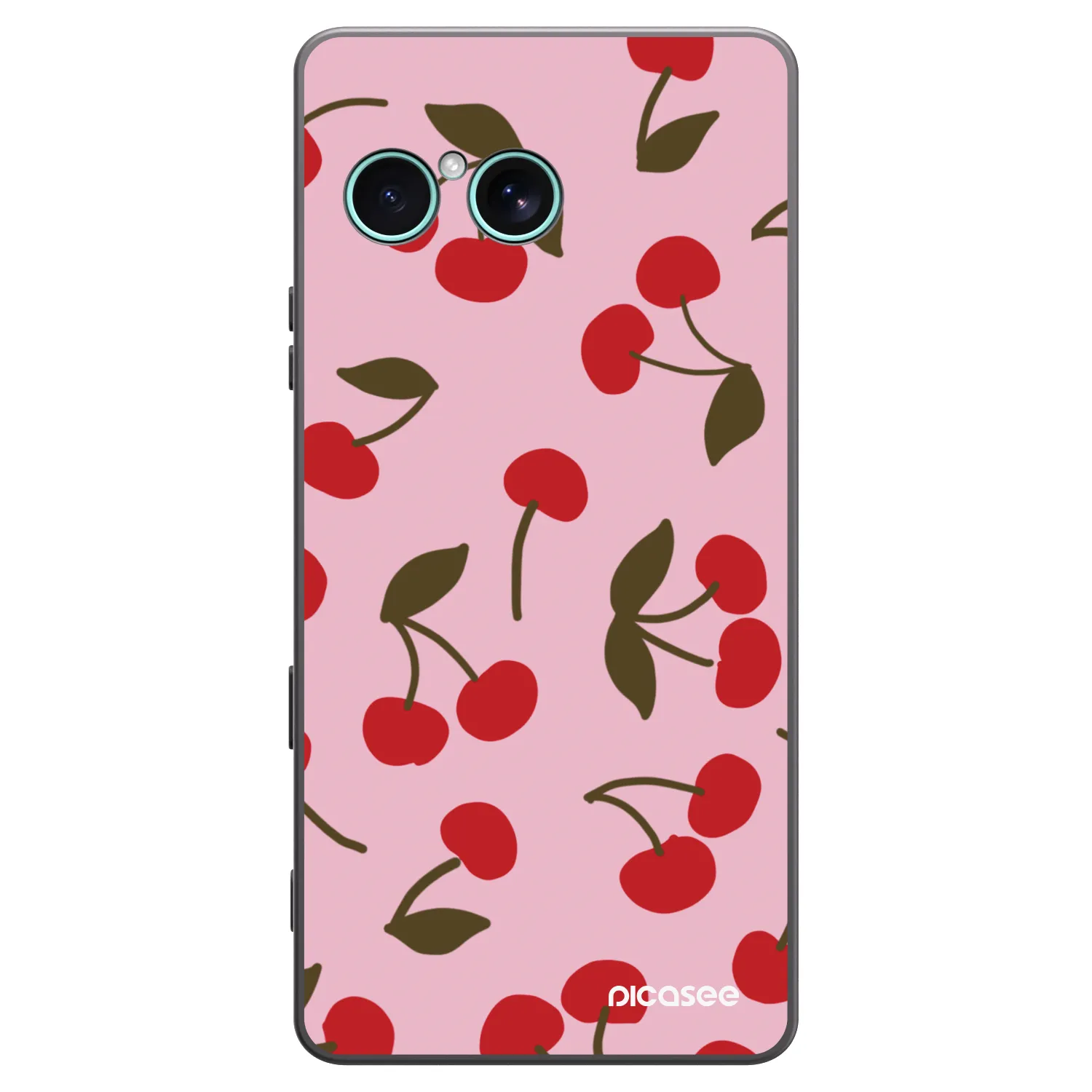 Picasee Μαύρη θήκη σιλικόνης για Sony Xperia 10 VII - Cherry