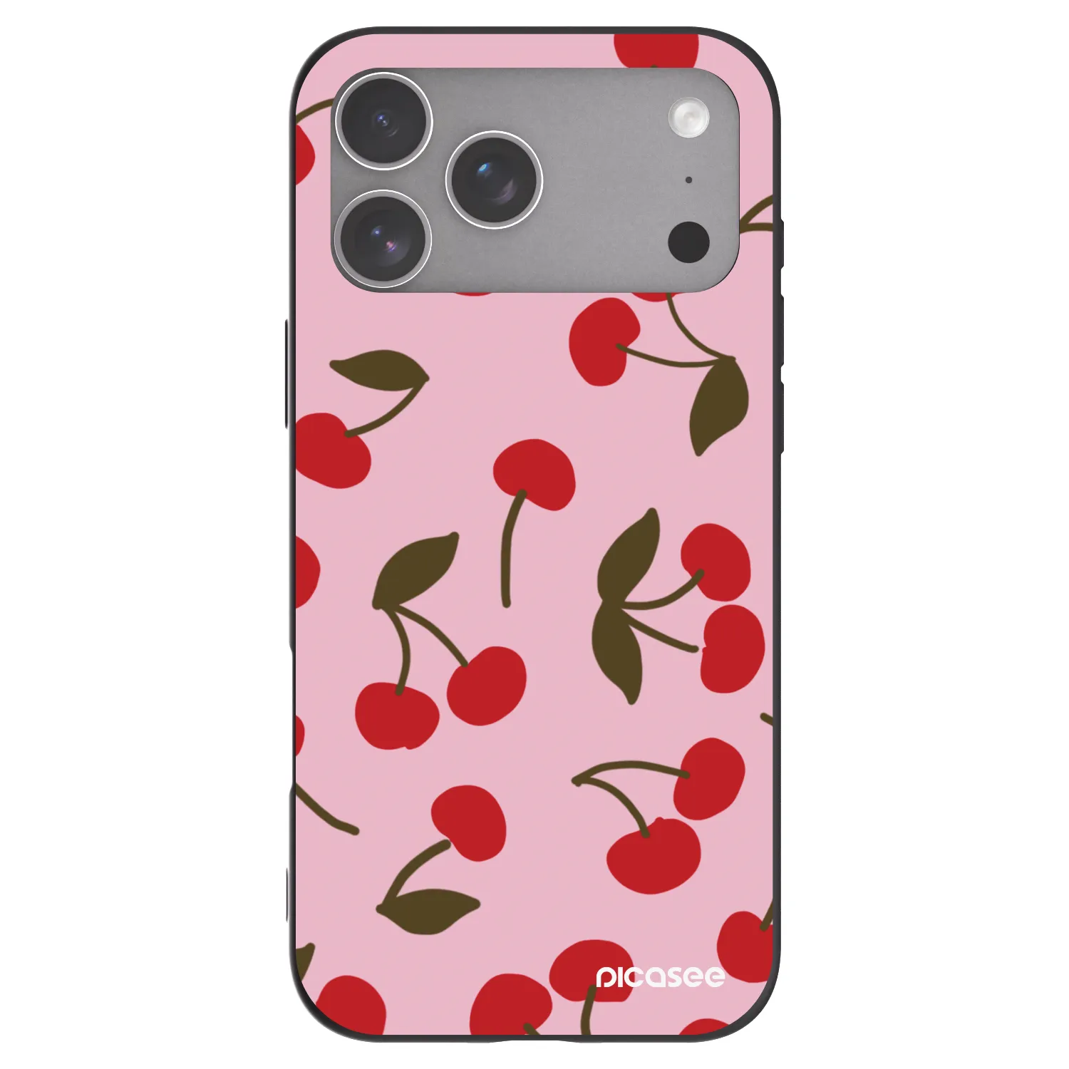 Picasee Μαύρη θήκη σιλικόνης για Apple iPhone 18 Pro Max - Cherry