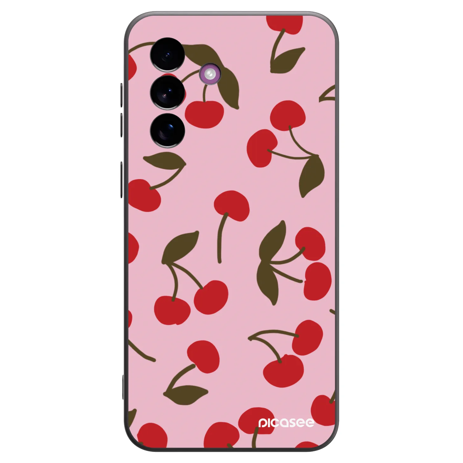 Picasee Μαύρη θήκη σιλικόνης για Samsung Galaxy A37 - Cherry