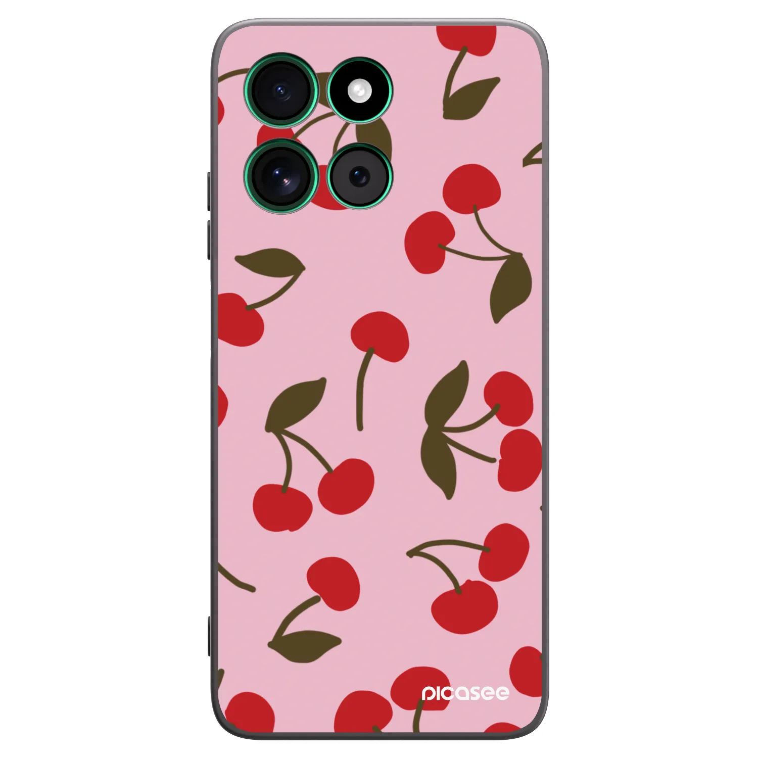 Picasee Μαύρη θήκη σιλικόνης για Motorola Moto G57 Power - Cherry
