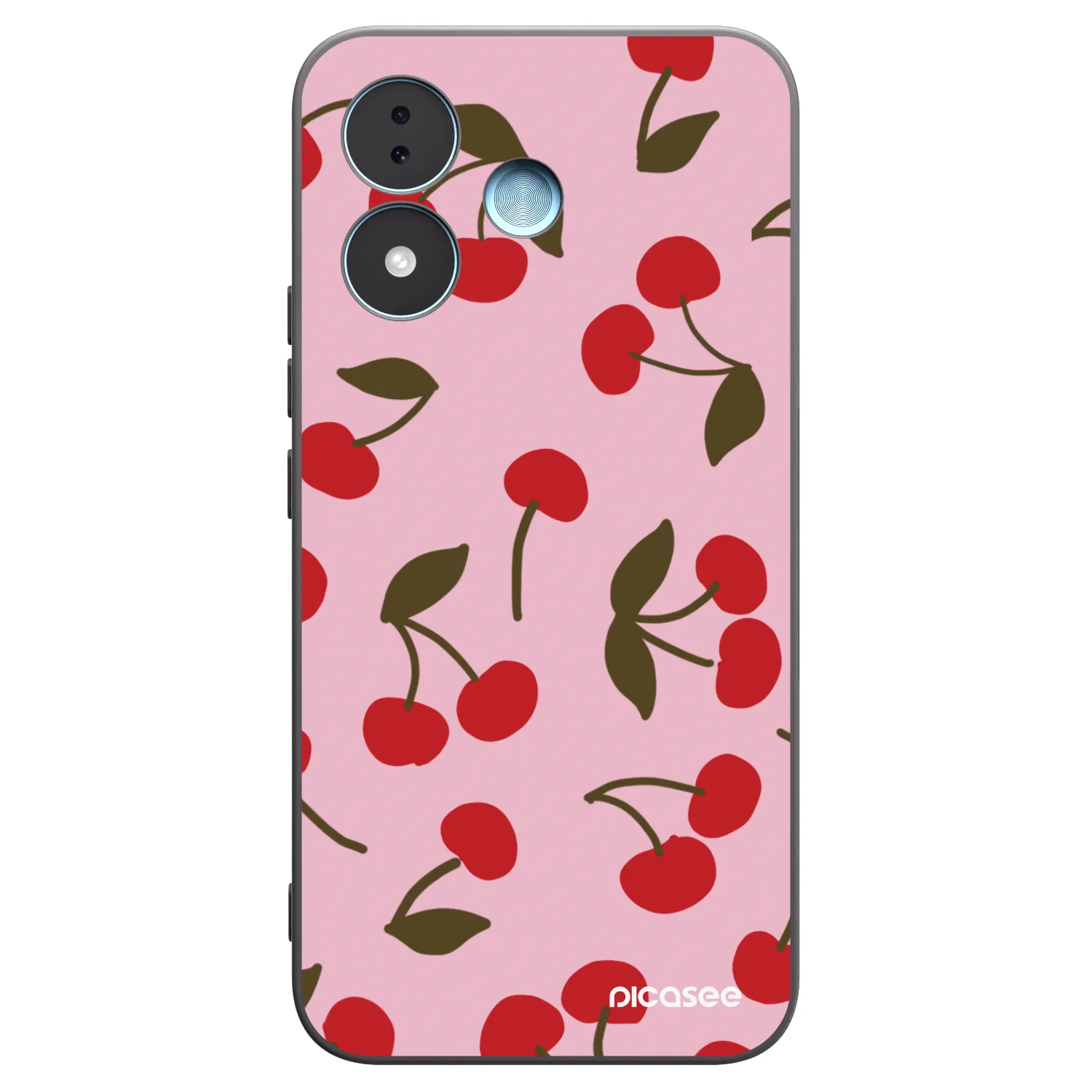 Picasee Μαύρη θήκη σιλικόνης για Xiaomi Redmi Note 17 5G - Cherry
