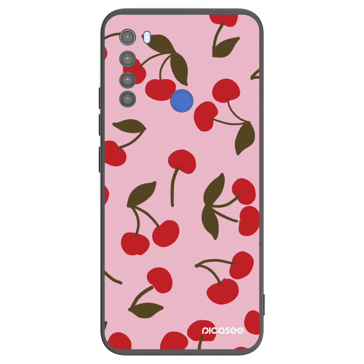 Picasee Μαύρη θήκη σιλικόνης για Xiaomi Redmi Note 8T - Cherry