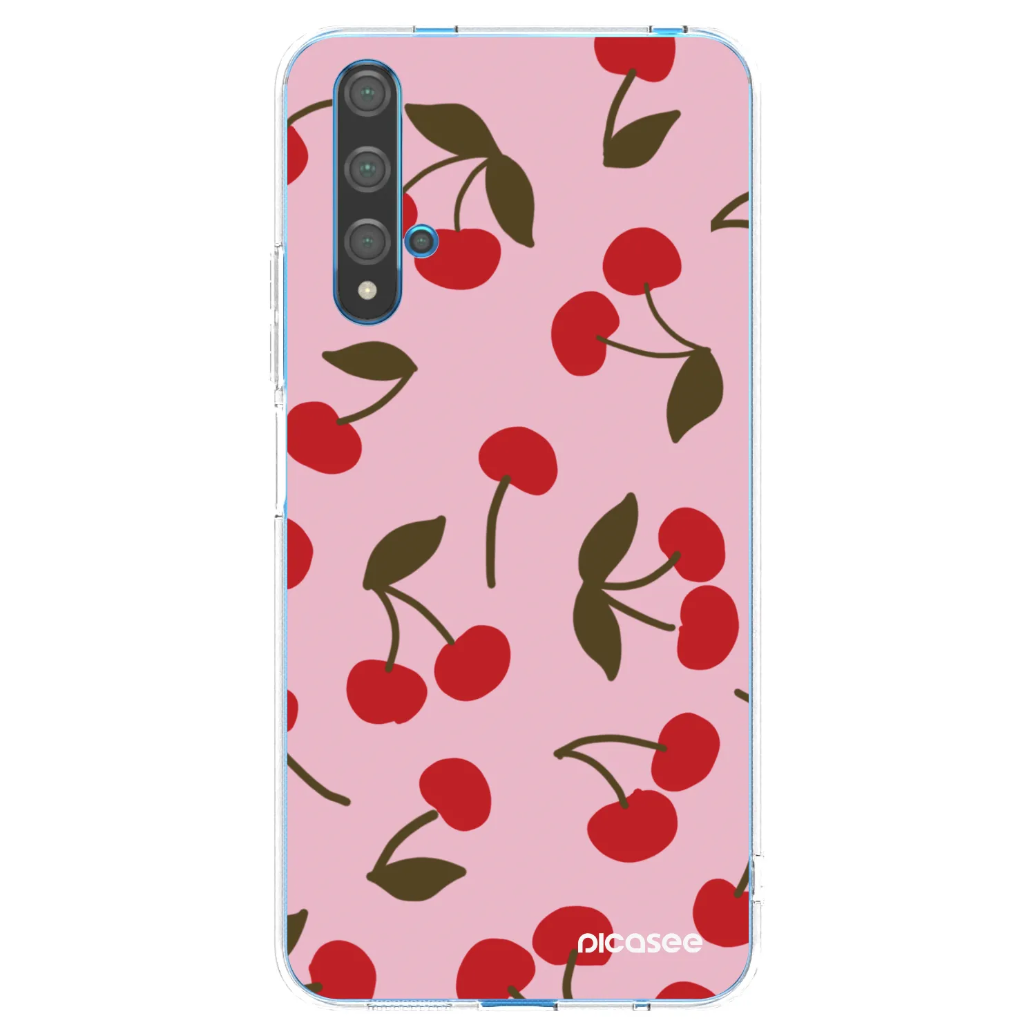 Picasee διαφανής θήκη σιλικόνης Huawei Nova 5T - Cherry
