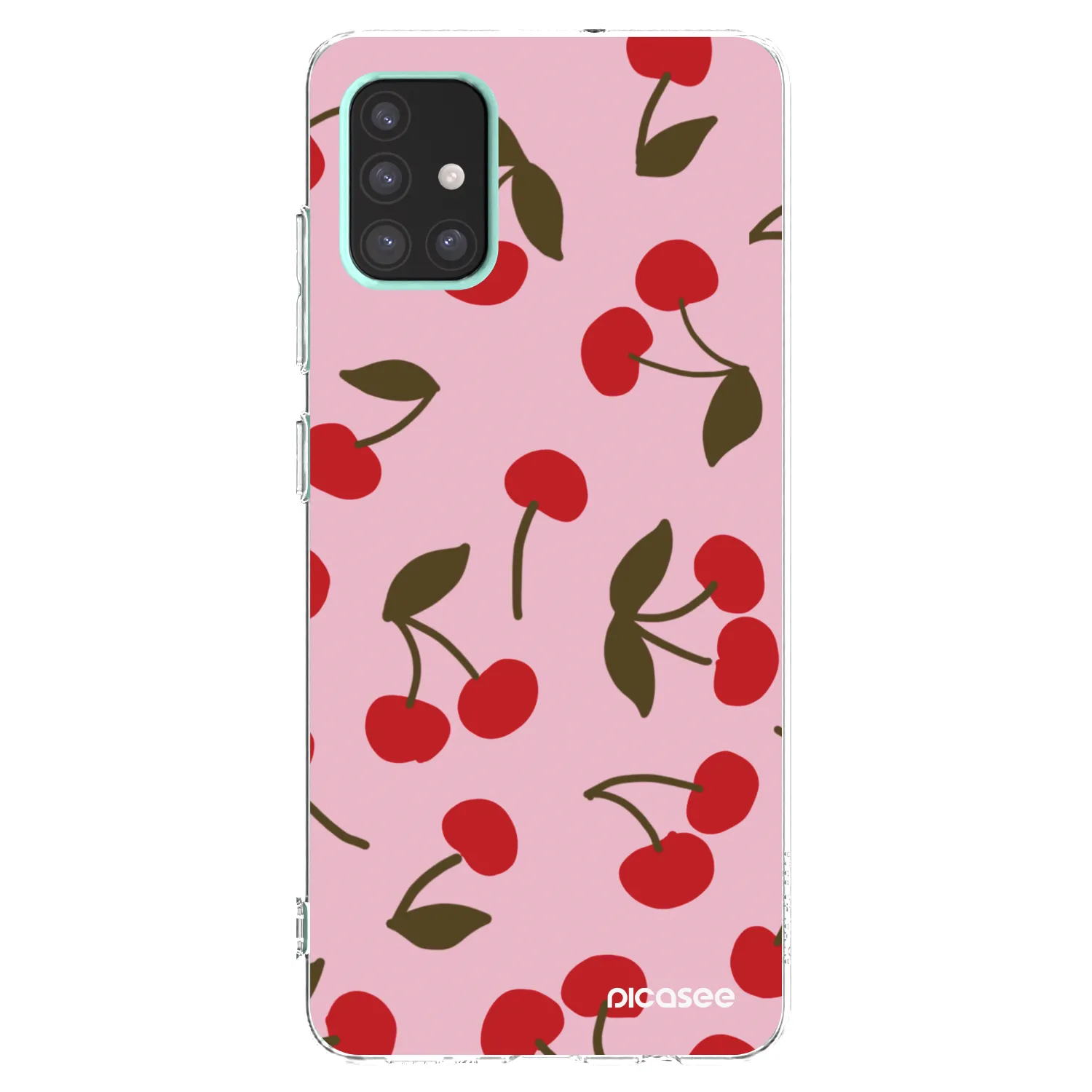 Picasee διαφανής θήκη σιλικόνης Samsung Galaxy A51 A515F - Cherry