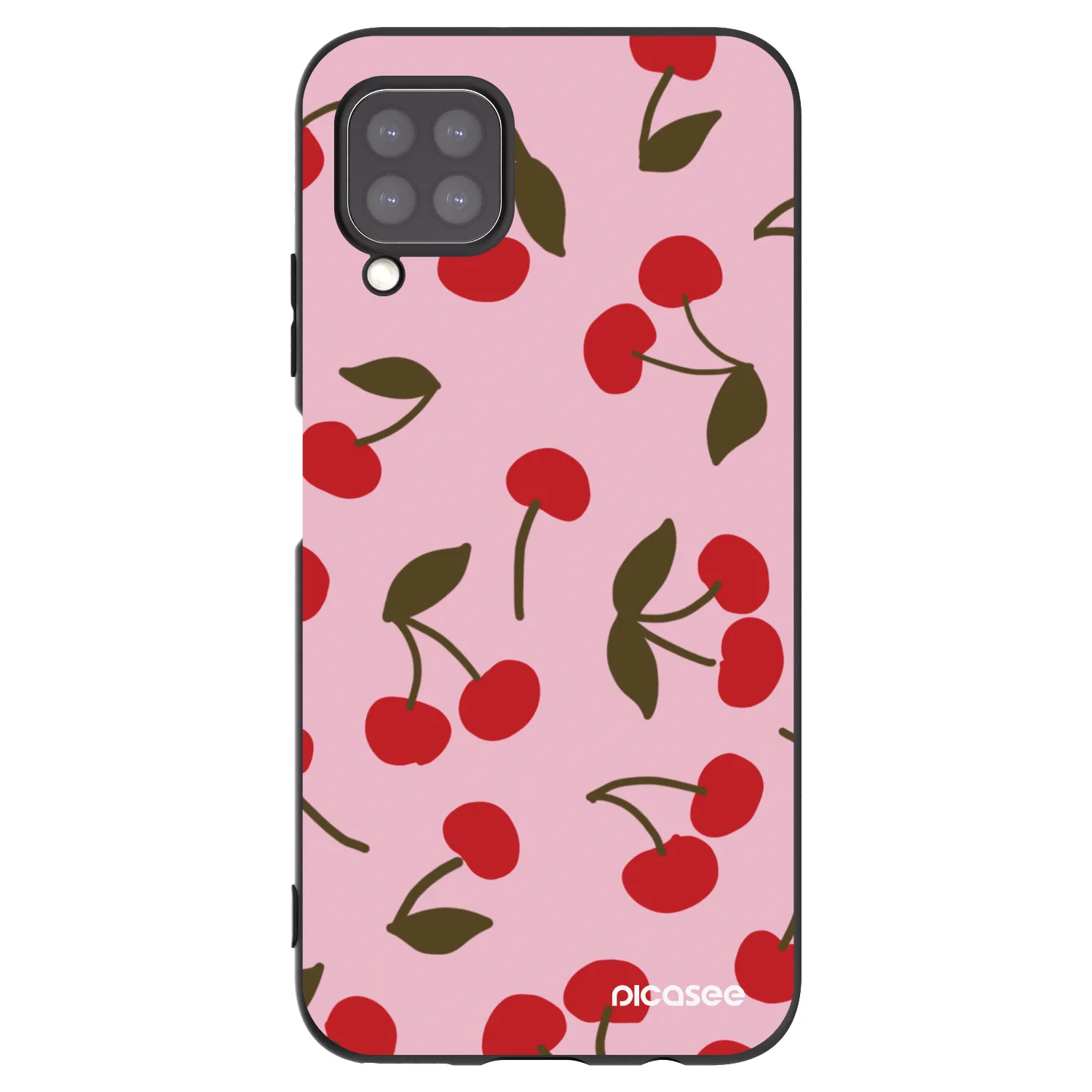 Picasee Μαύρη θήκη σιλικόνης για Huawei P40 Lite - Cherry
