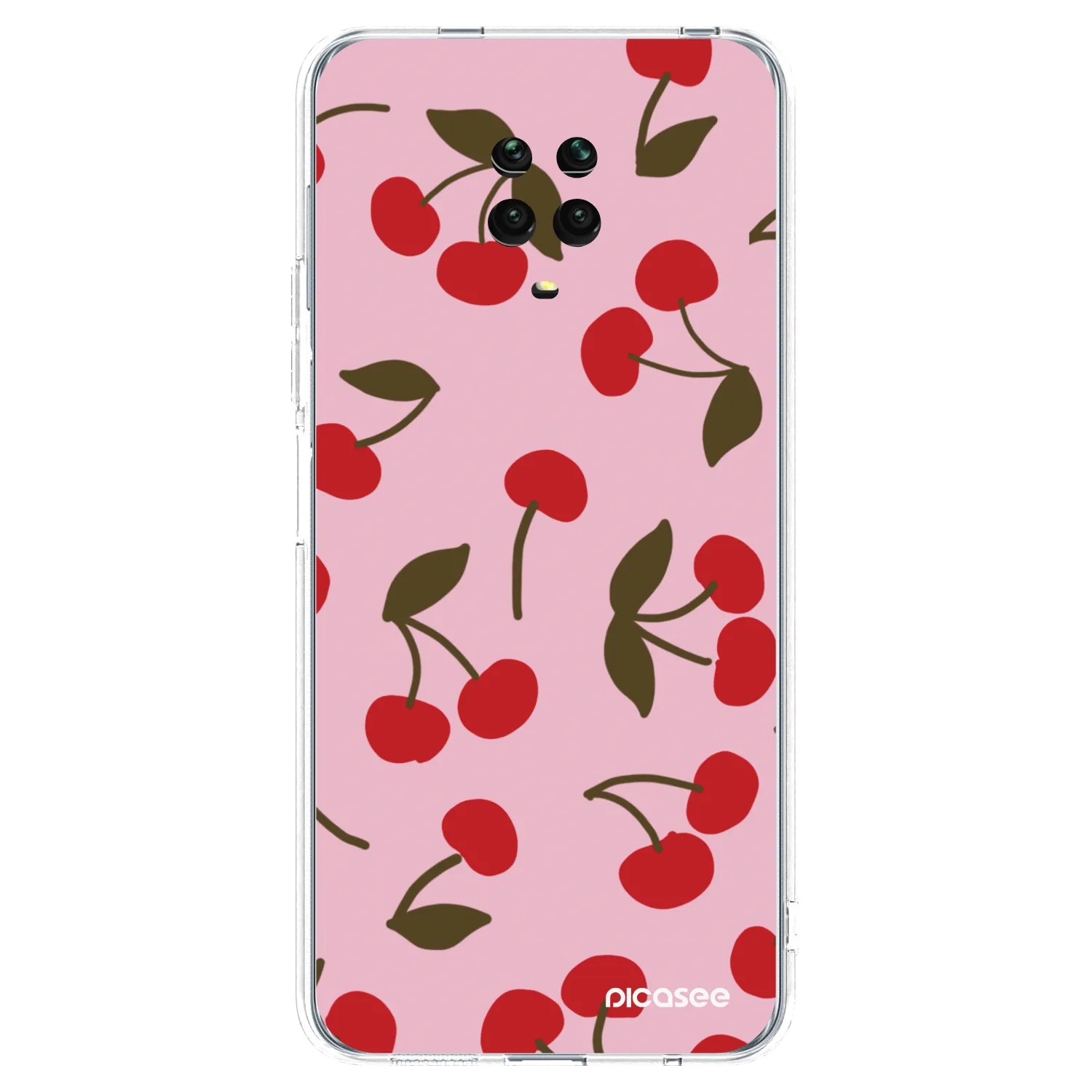 Picasee διαφανής θήκη σιλικόνης Xiaomi Redmi Note 9 Pro - Cherry