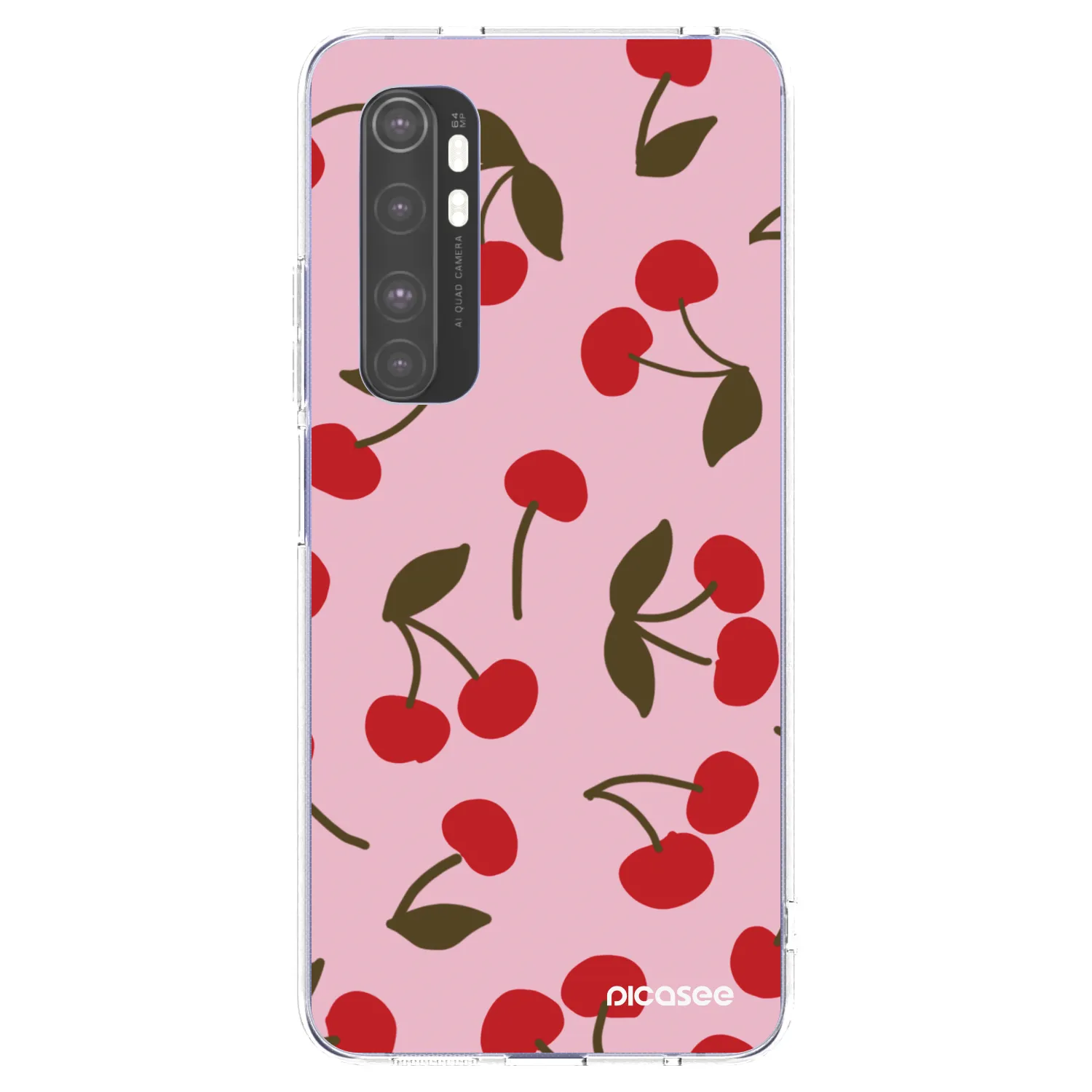 Picasee διαφανής θήκη σιλικόνης Xiaomi Mi Note 10 Lite - Cherry