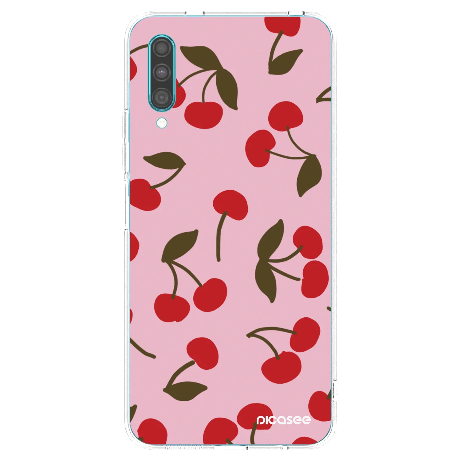Picasee διαφανής θήκη σιλικόνης Samsung Galaxy A30s A307F - Cherry