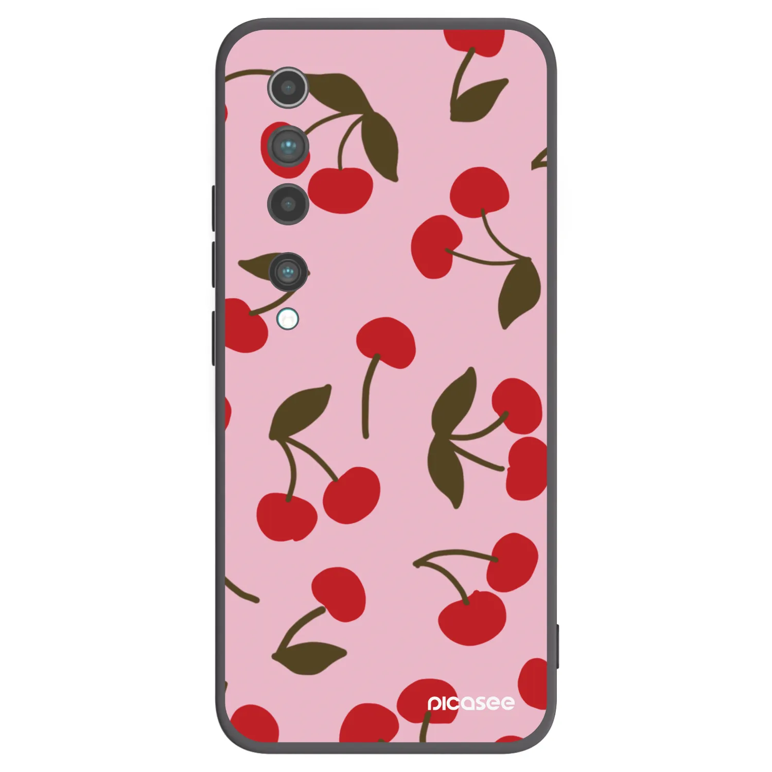 Picasee Μαύρη θήκη σιλικόνης για Xiaomi Mi 10 - Cherry