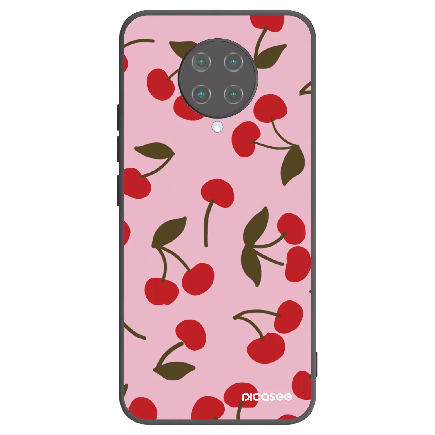 Picasee Μαύρη θήκη σιλικόνης για Xiaomi Poco F2 Pro - Cherry