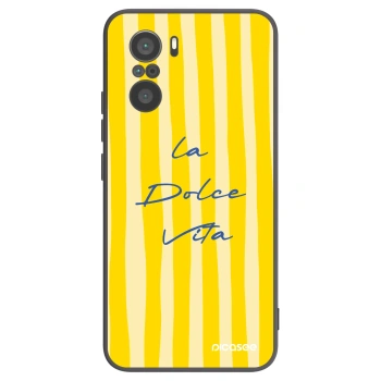 Picasee Μαύρη θήκη σιλικόνης για Xiaomi Poco F3 - Ladolcevita