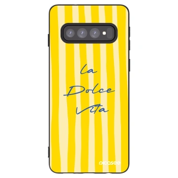 Picasee Μαύρη θήκη σιλικόνης για Samsung Galaxy S10 G973 - Ladolcevita