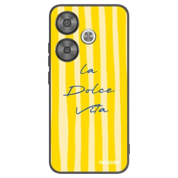 Picasee Μαύρη θήκη σιλικόνης για Xiaomi Poco F6 - Ladolcevita