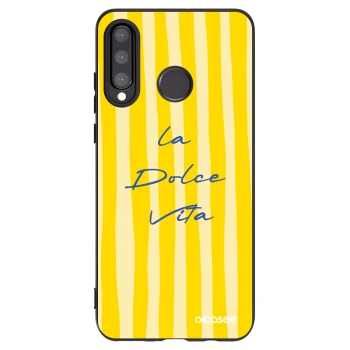 Picasee Μαύρη θήκη σιλικόνης για Huawei P30 Lite - Ladolcevita