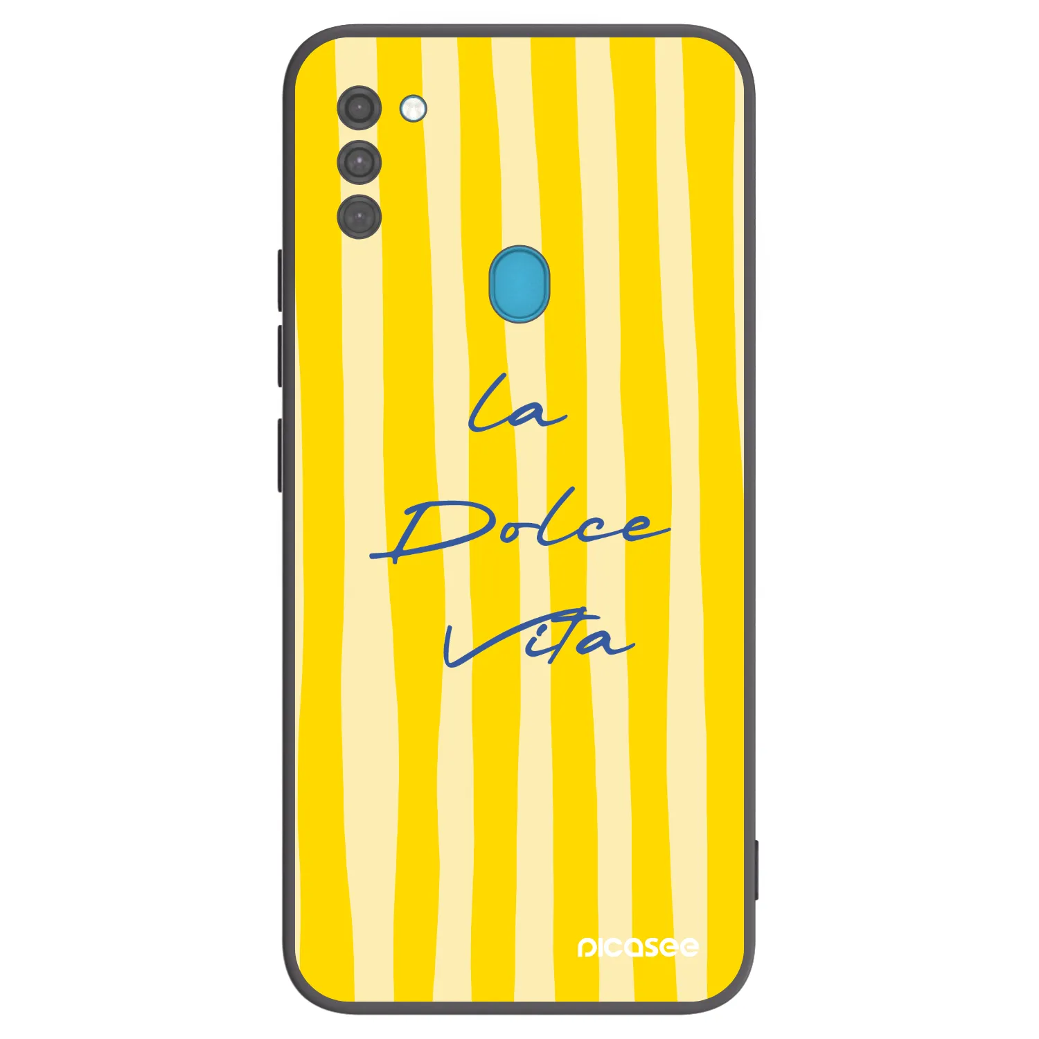 Picasee Μαύρη θήκη σιλικόνης για Samsung Galaxy M11 - Ladolcevita