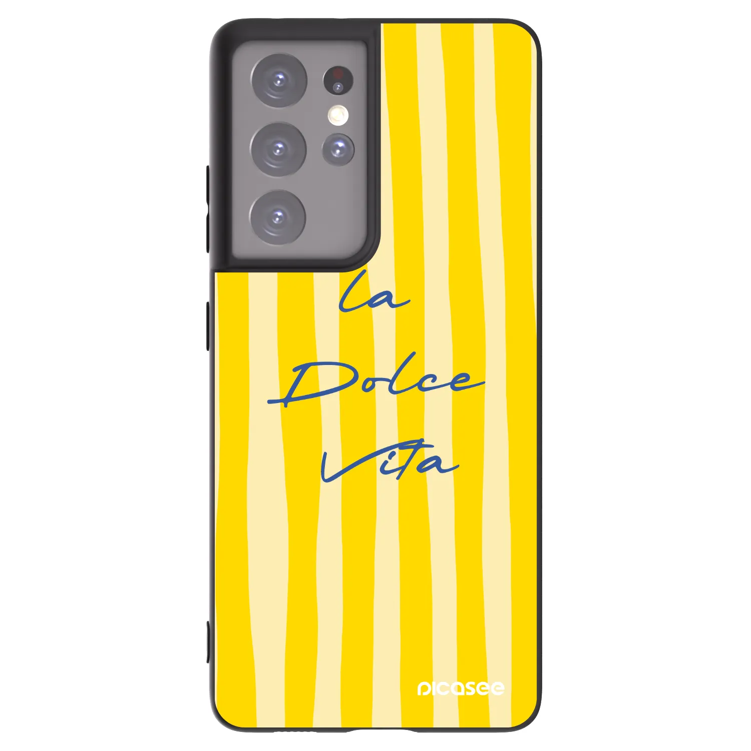 Picasee Μαύρη θήκη σιλικόνης για Samsung Galaxy S21 Ultra 5G G998B - Ladolcevita