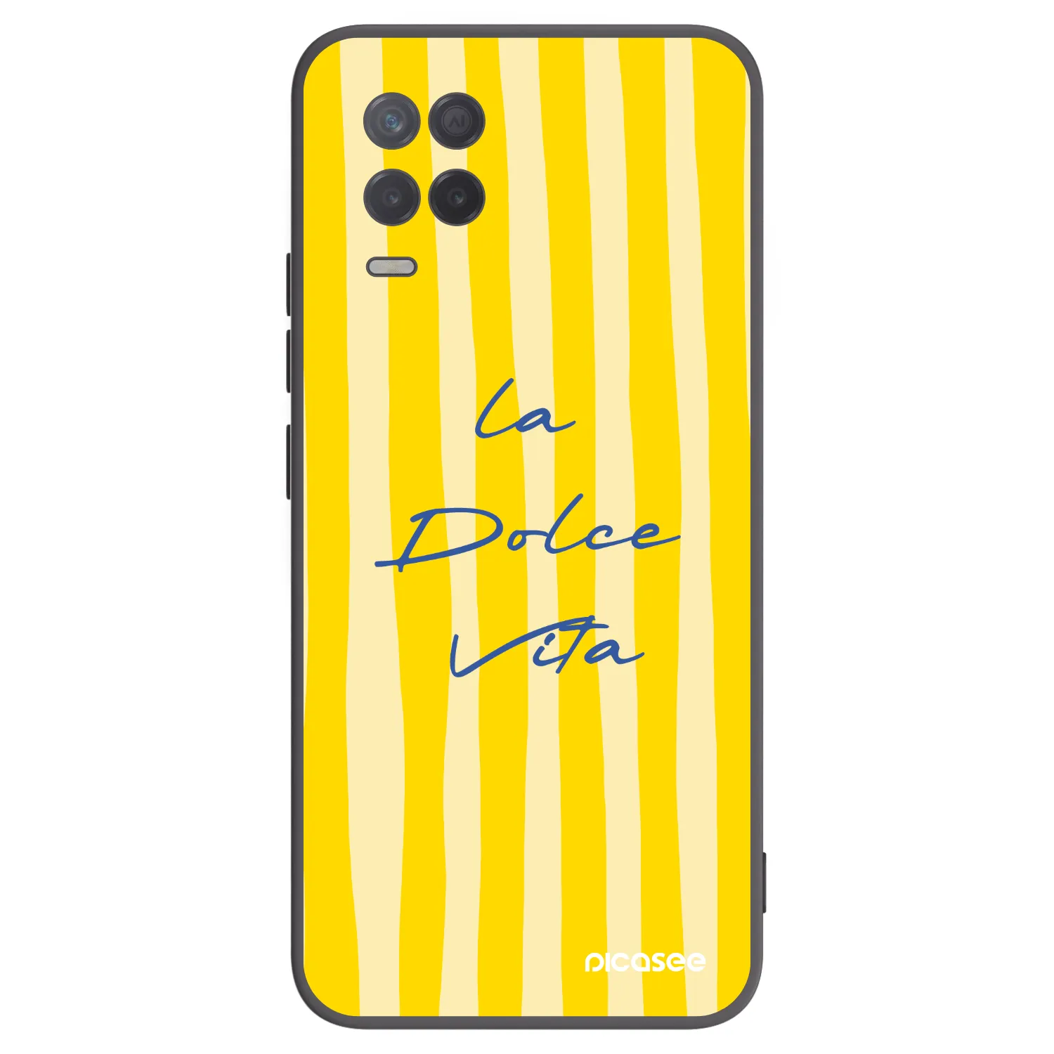 Picasee Μαύρη θήκη σιλικόνης για Realme 8 5G - Ladolcevita