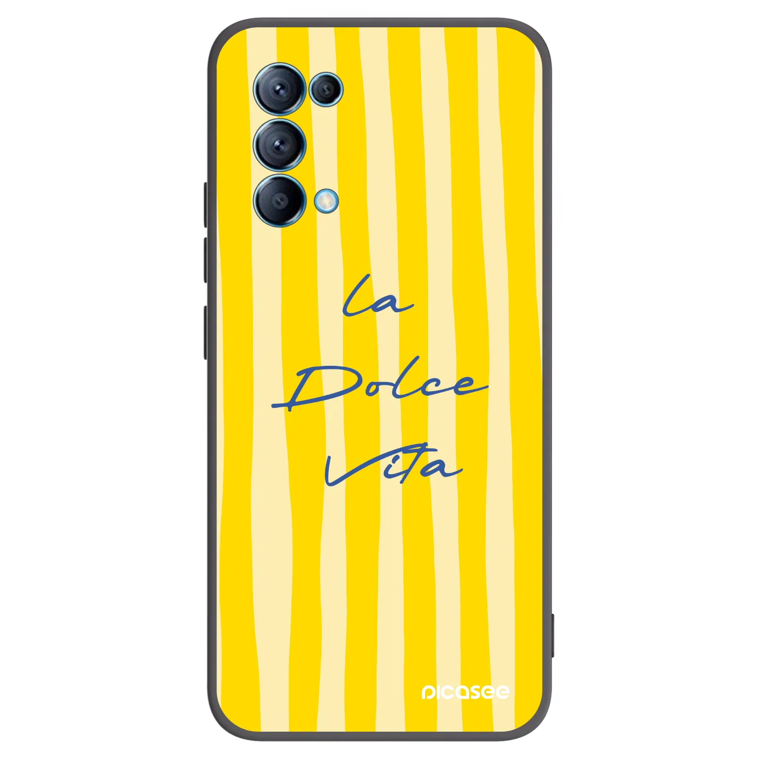 Picasee Μαύρη θήκη σιλικόνης για OPPO A16s - Ladolcevita