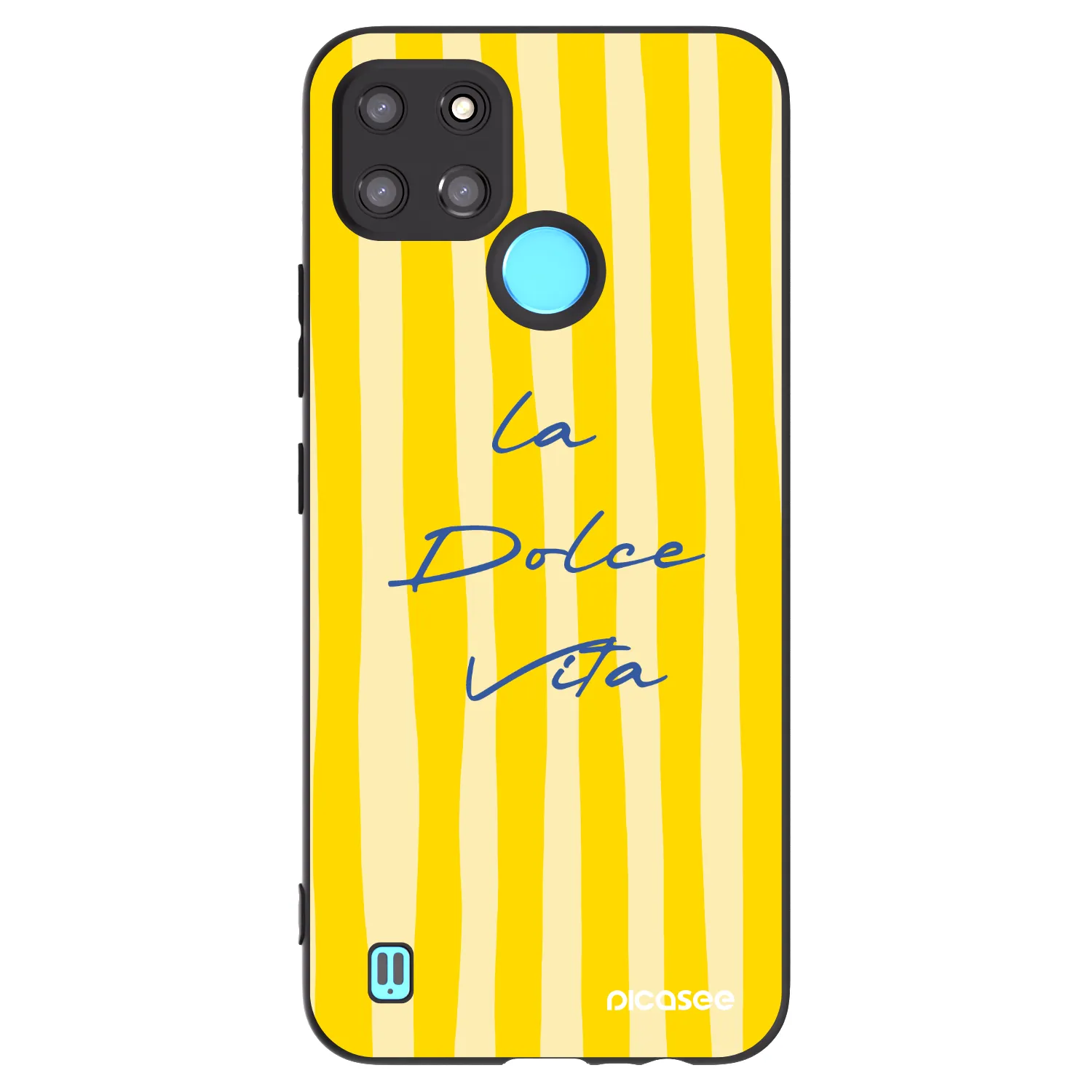Picasee Μαύρη θήκη σιλικόνης για Realme C21Y - Ladolcevita