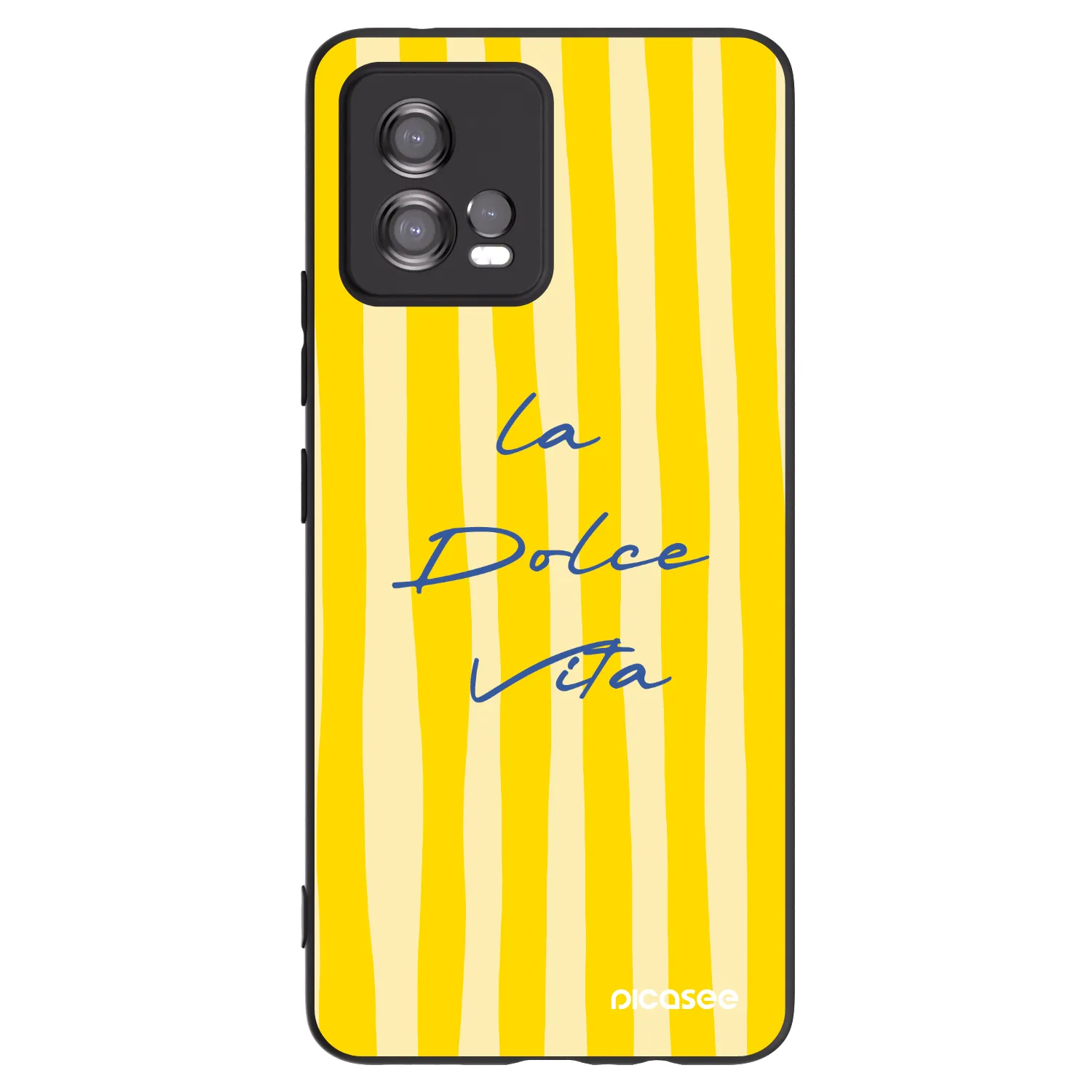 Picasee Μαύρη θήκη σιλικόνης για Motorola Moto G72 - Ladolcevita