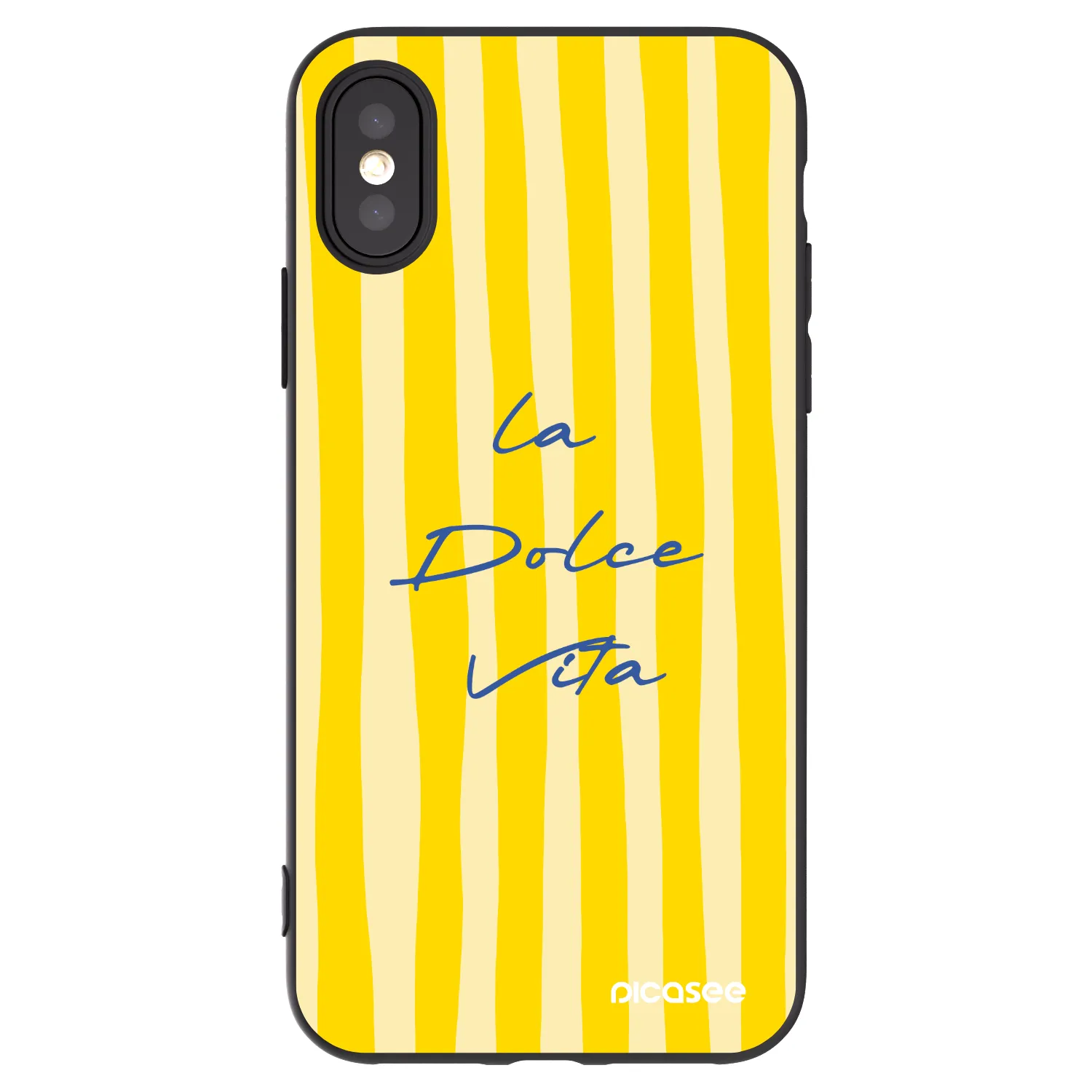 Picasee Μαύρη θήκη σιλικόνης για Apple iPhone X/XS - Ladolcevita
