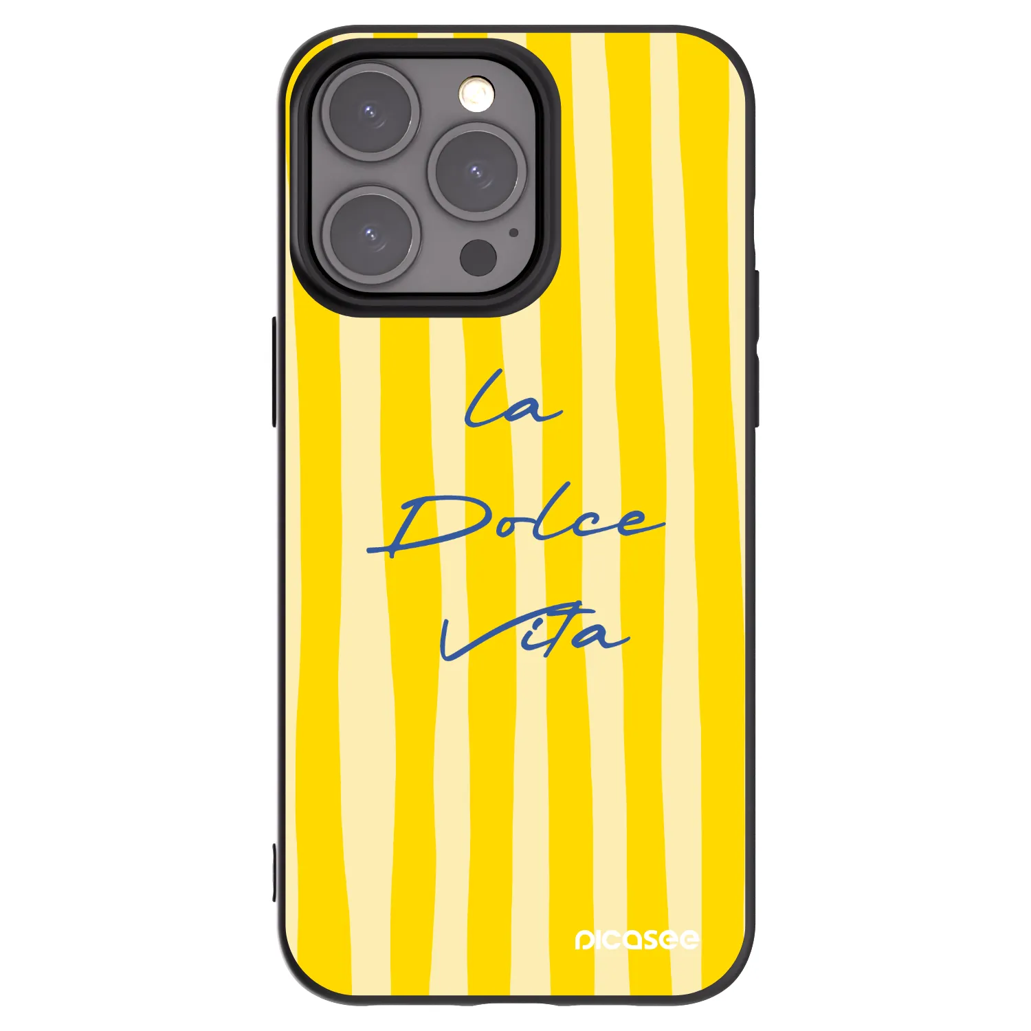 Picasee Μαύρη θήκη σιλικόνης για Apple iPhone 15 Pro Max - Ladolcevita