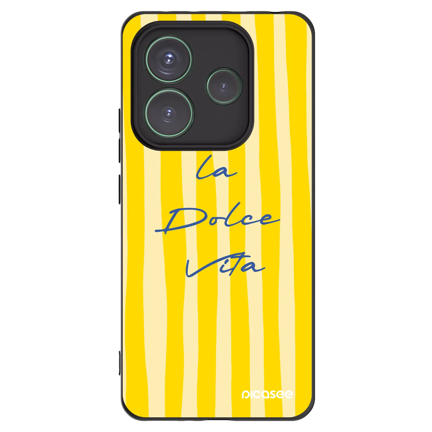 Picasee Μαύρη θήκη σιλικόνης για Xiaomi Redmi Note 14 5G - Ladolcevita