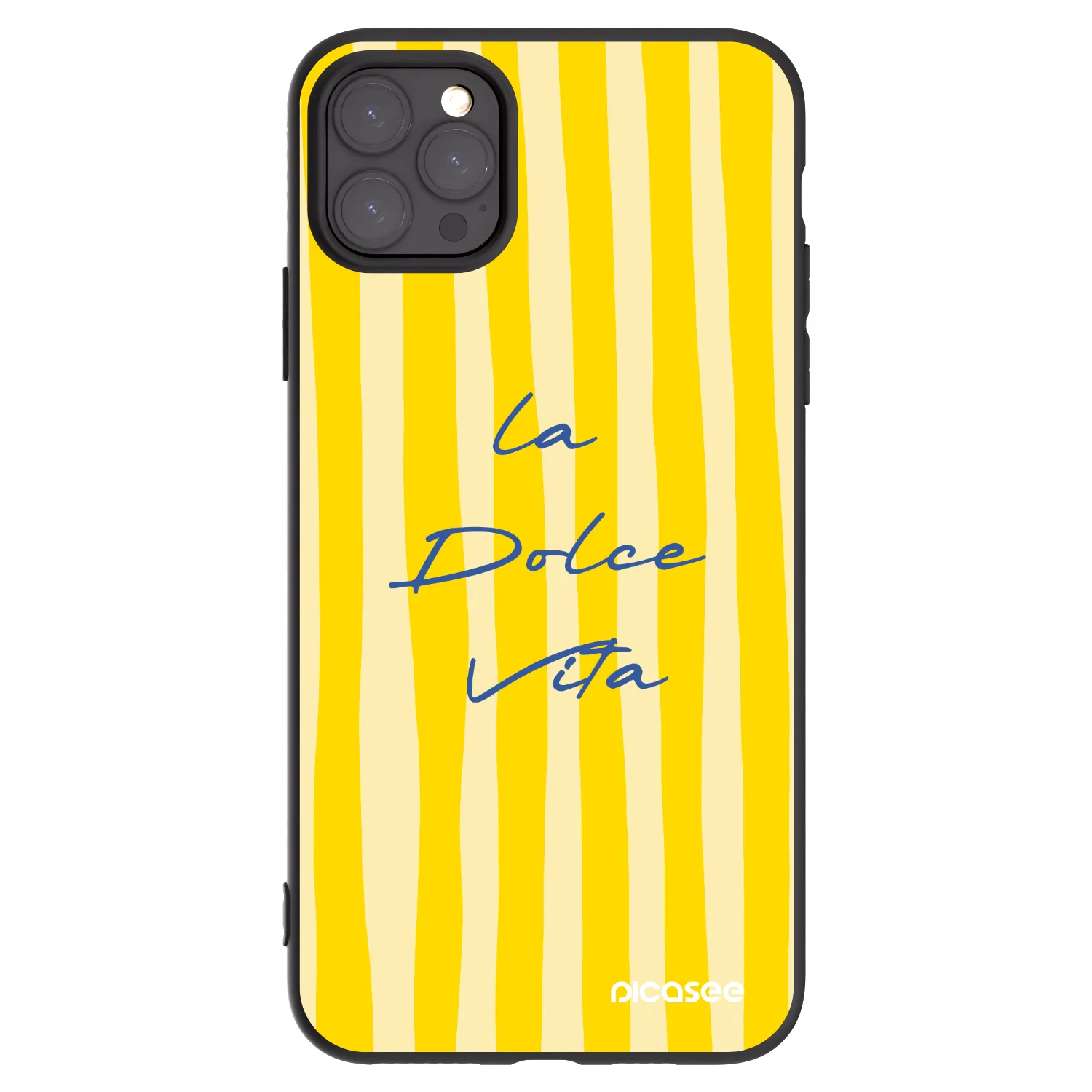 Picasee Μαύρη θήκη σιλικόνης για Apple iPhone 11 Pro Max - Ladolcevita