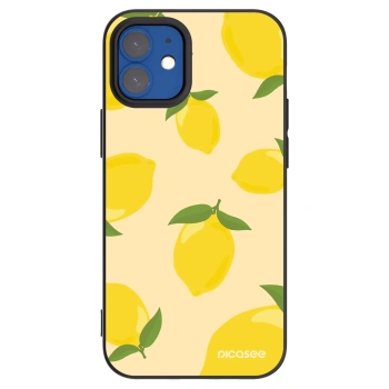 Picasee Μαύρη θήκη σιλικόνης για Apple iPhone 12 mini - Limoncella