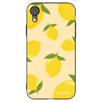 Picasee Μαύρη θήκη σιλικόνης για Apple iPhone XR - Limoncella