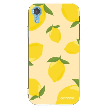 Picasee διαφανής θήκη σιλικόνης Apple iPhone XR - Limoncella
