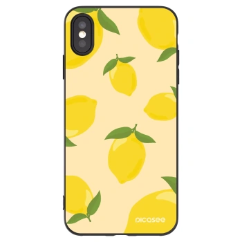 Picasee Μαύρη θήκη σιλικόνης για Apple iPhone XS Max - Limoncella